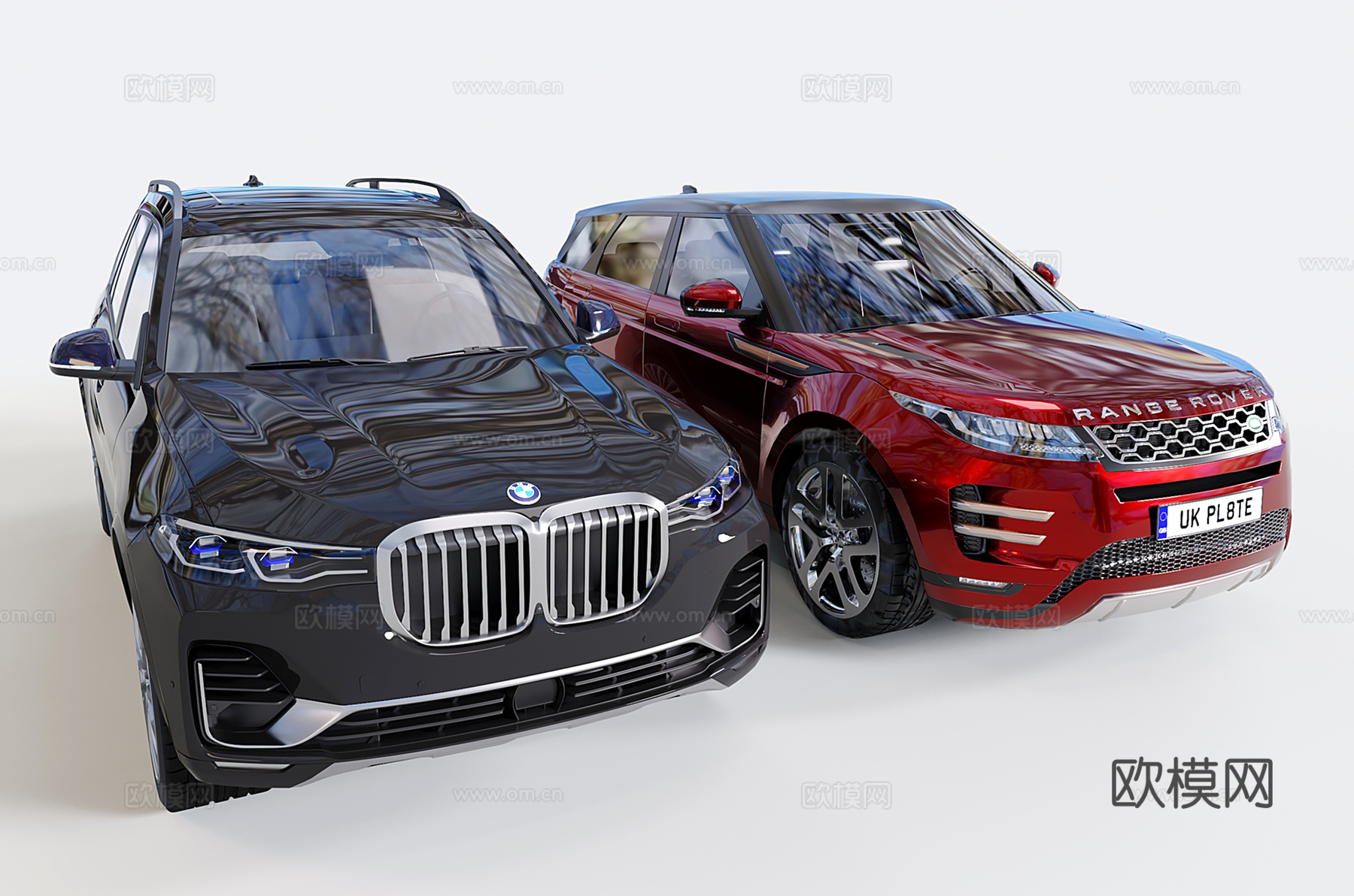 现代越野车 SUV 路虎 宝马su模型