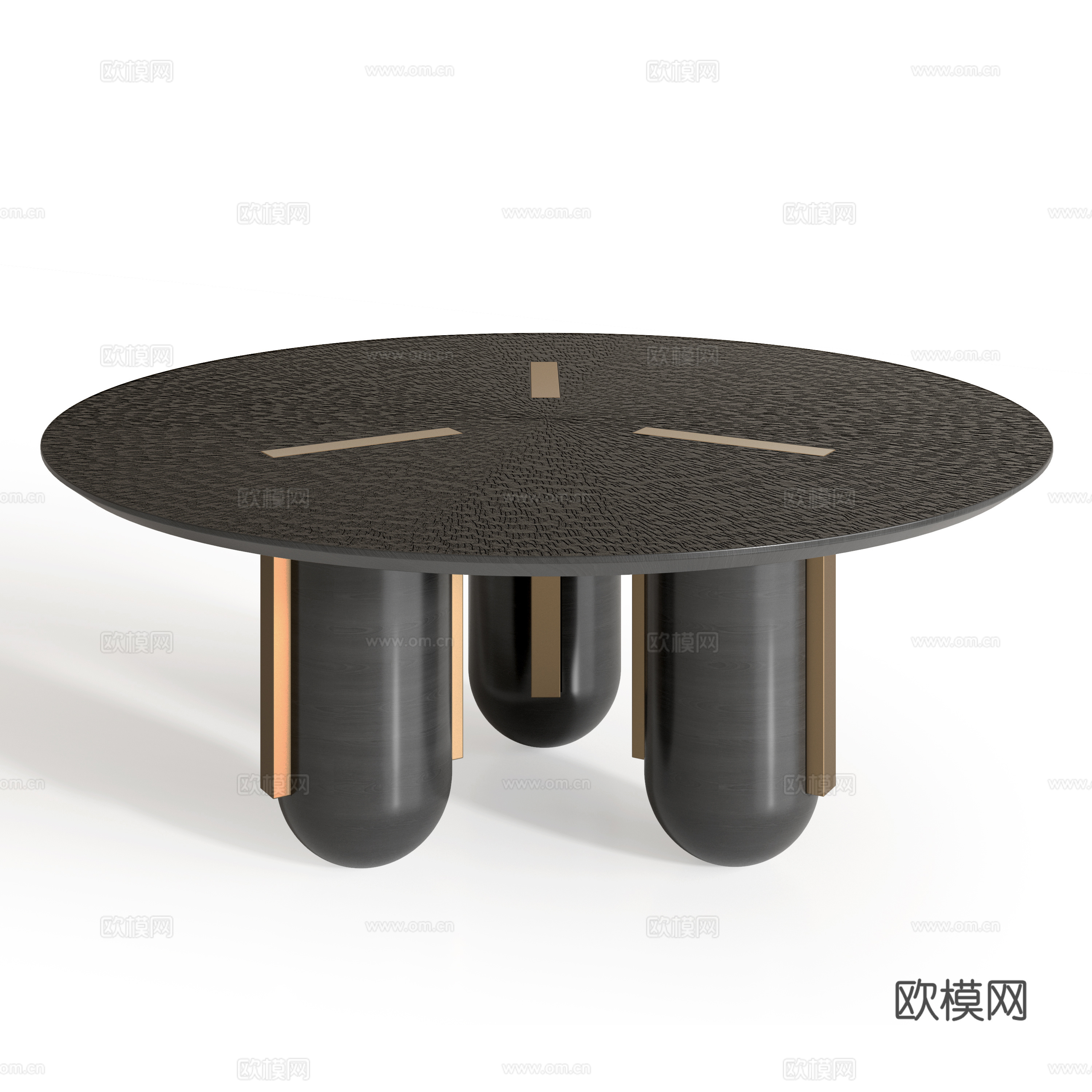 现代圆形餐桌su模型