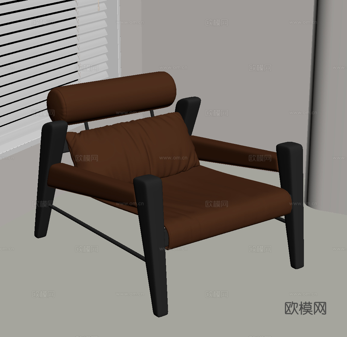 现代意式躺椅 休闲椅su模型