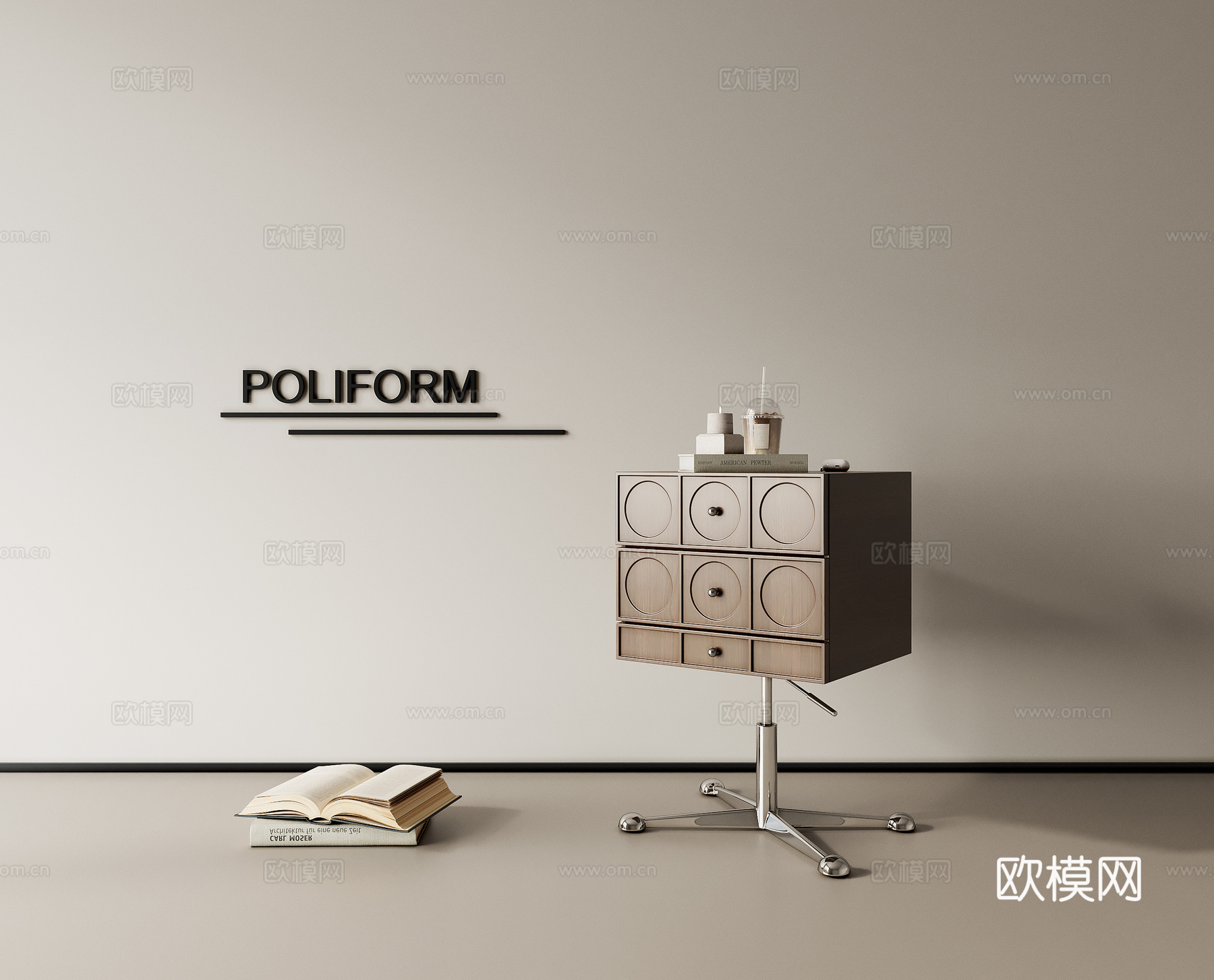 边几矮柜su模型