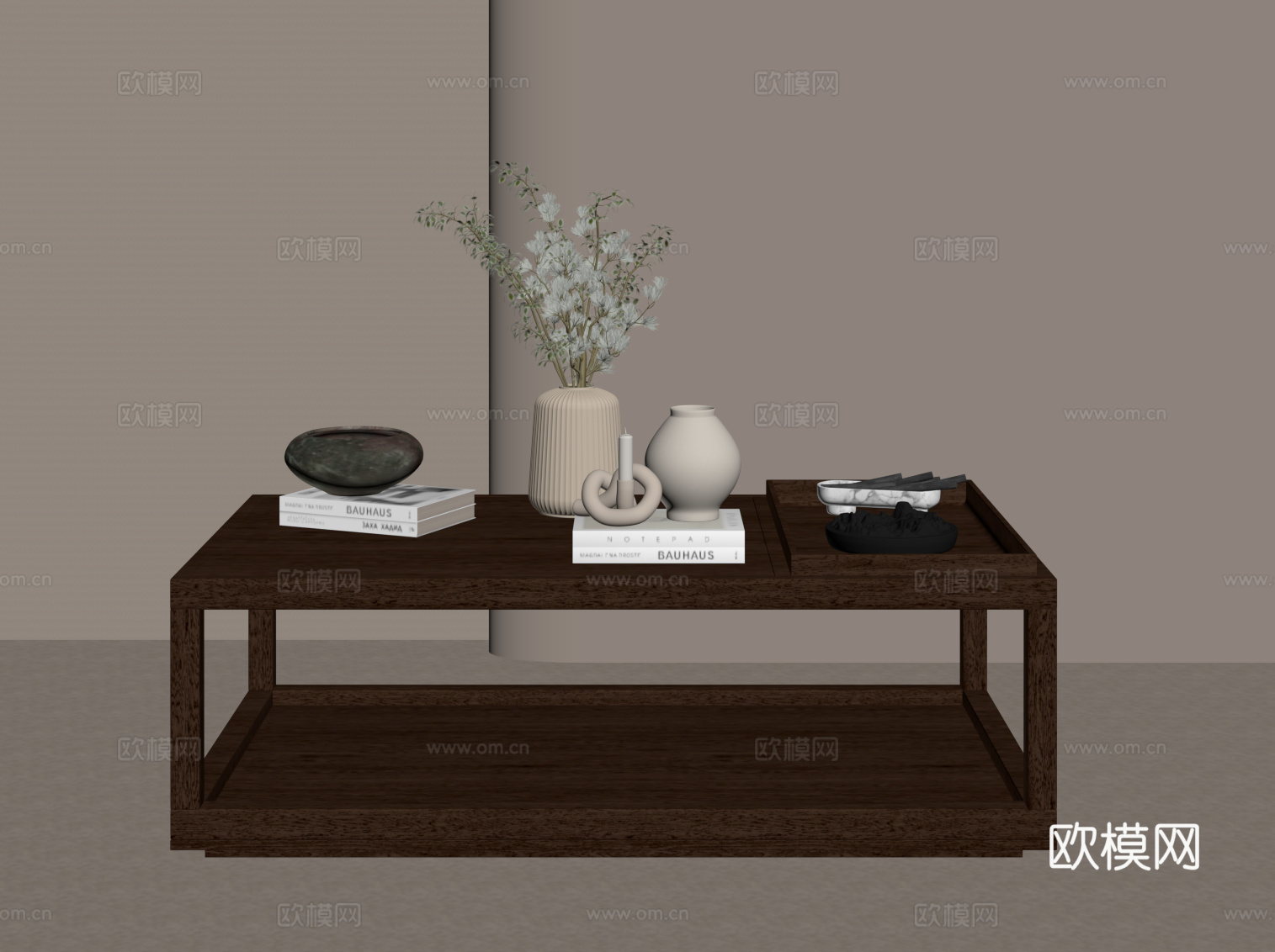 新中式茶几su模型