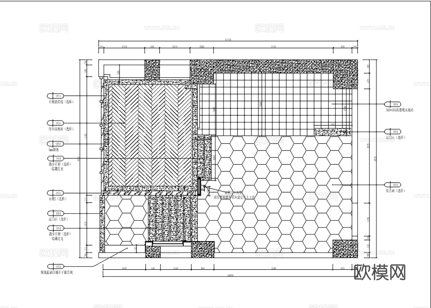 20款快餐店面馆精装修CAD施工图cad施工图