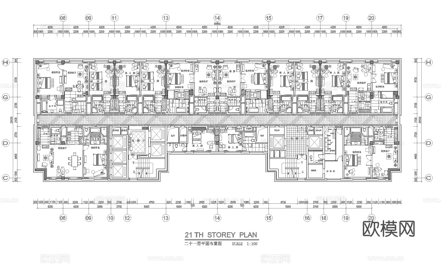 最新全套 酒店 宾馆 施工图合集cad施工图