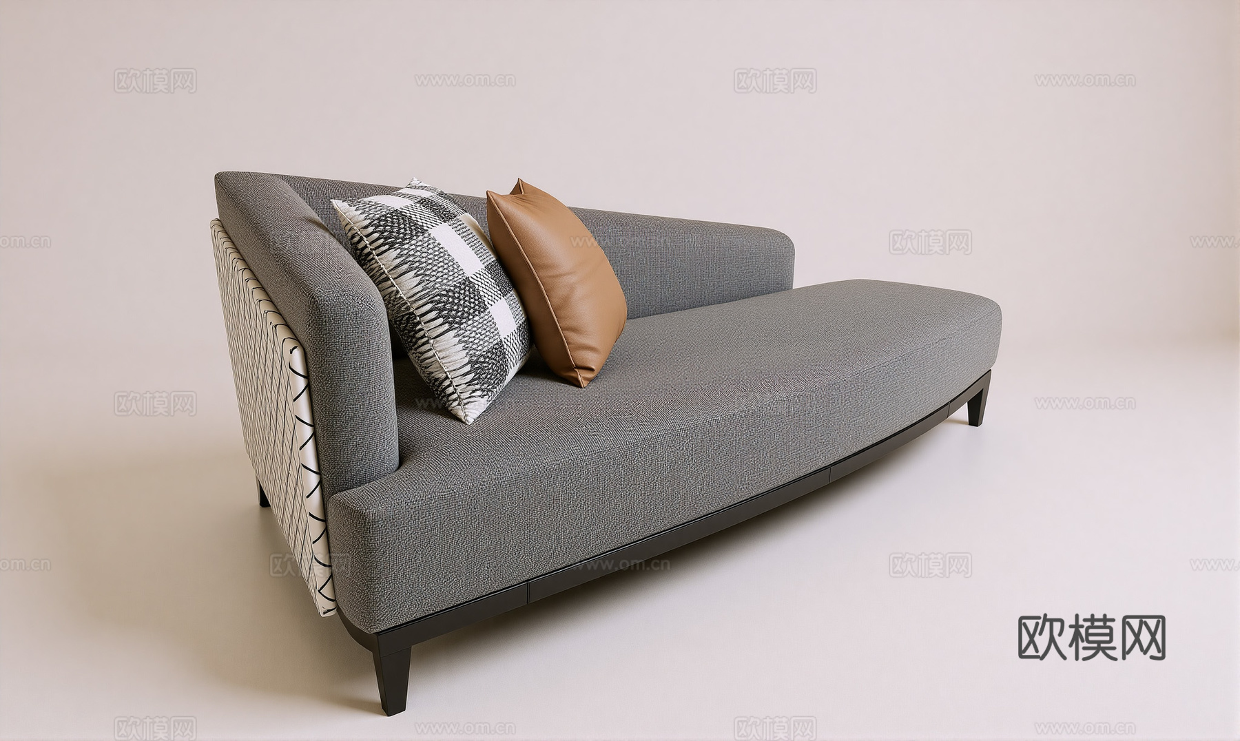 现代休闲贵妃椅沙发su模型
