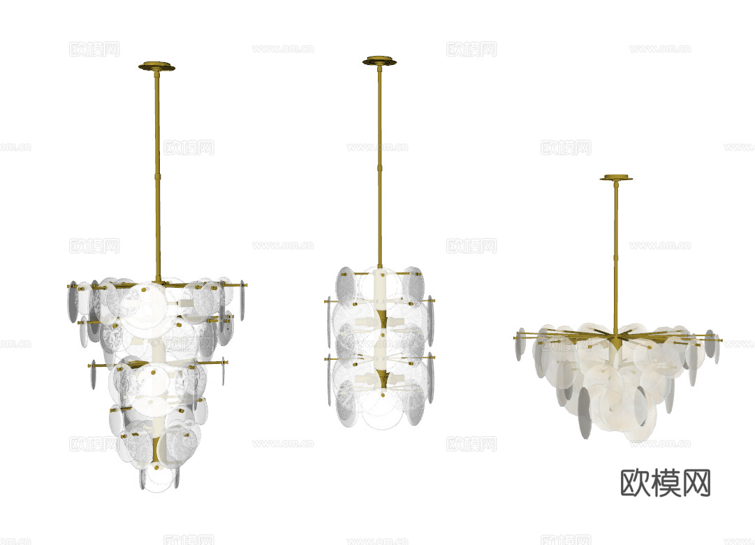 水晶吊灯 客厅吊灯 卧室吊灯 餐厅吊灯su模型