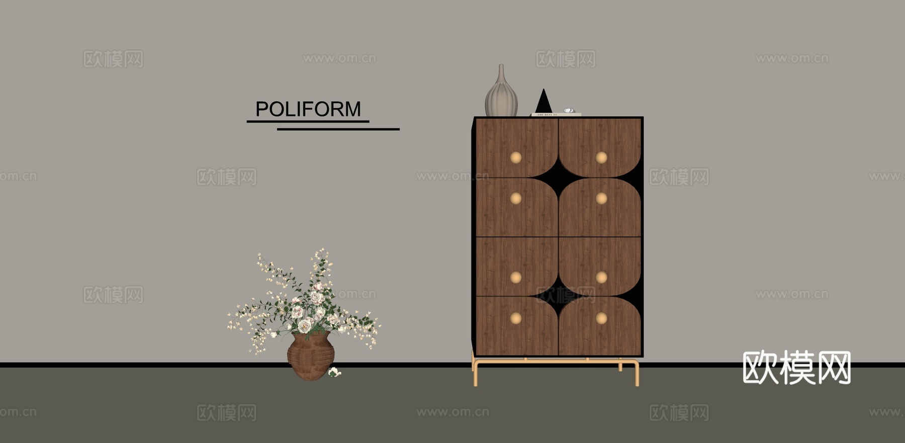 矮柜斗柜装饰柜鞋柜边柜边几su模型