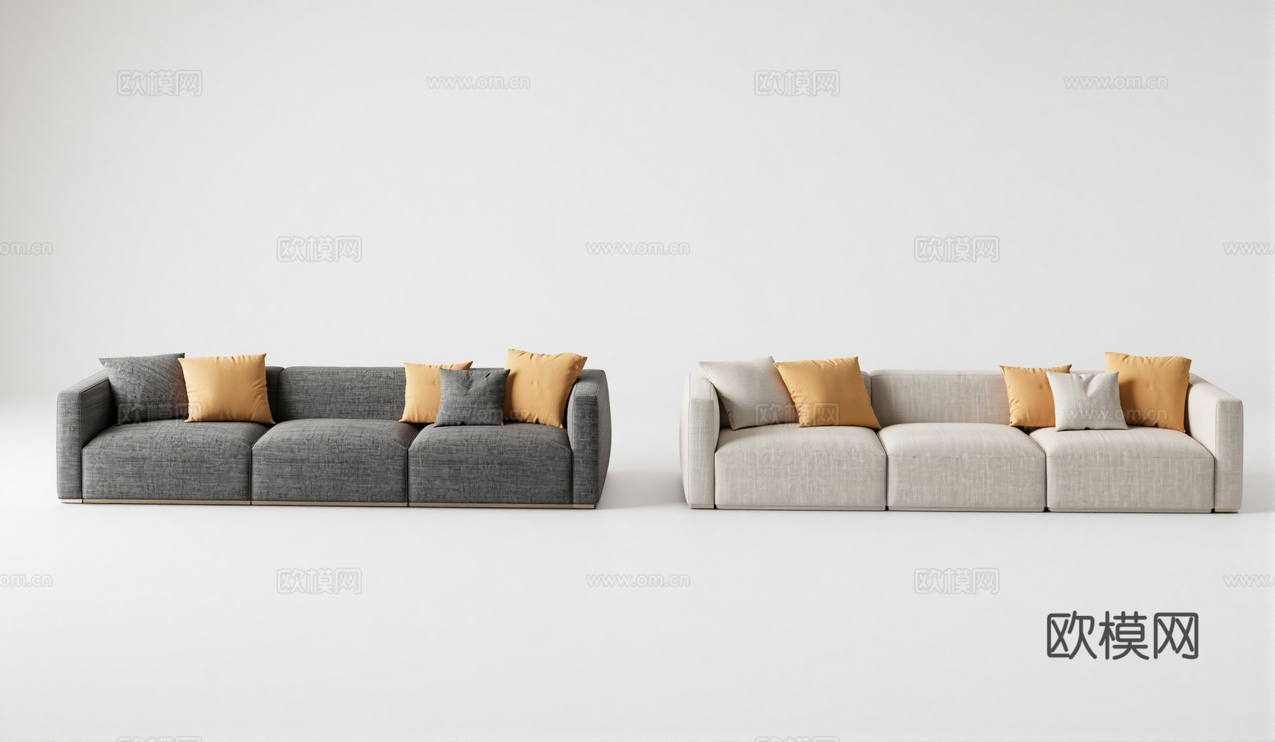 现代休闲沙发su模型