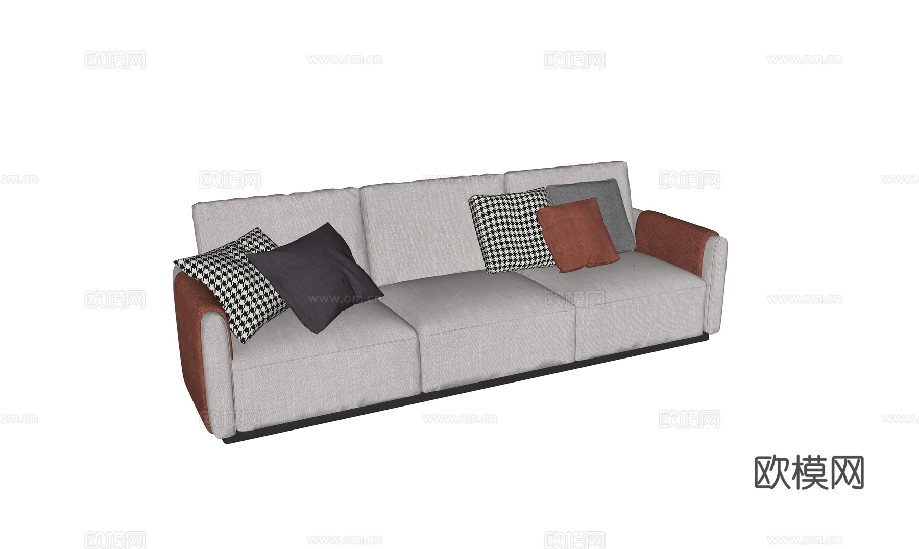 现代沙发组合su模型