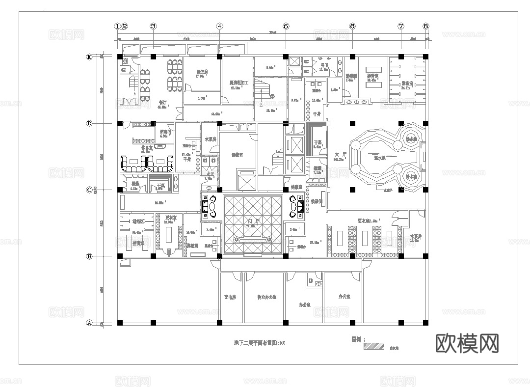 最新完整版spa足浴店施工图合集cad施工图