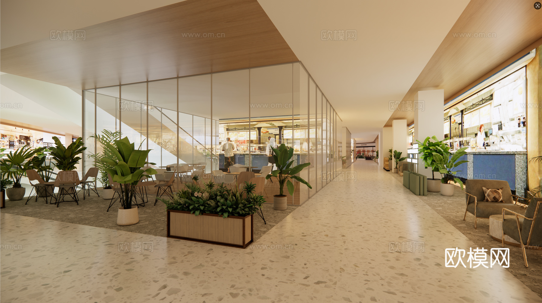 外摆 餐桌椅 绿植 端景 盆栽 端头 MEGA区su模型