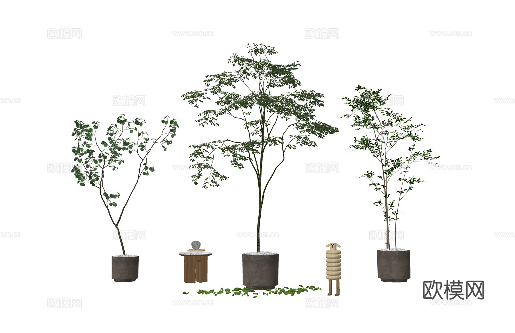 花镜 组团 景观 室外造景 室内造景 灌木 乔木su模型