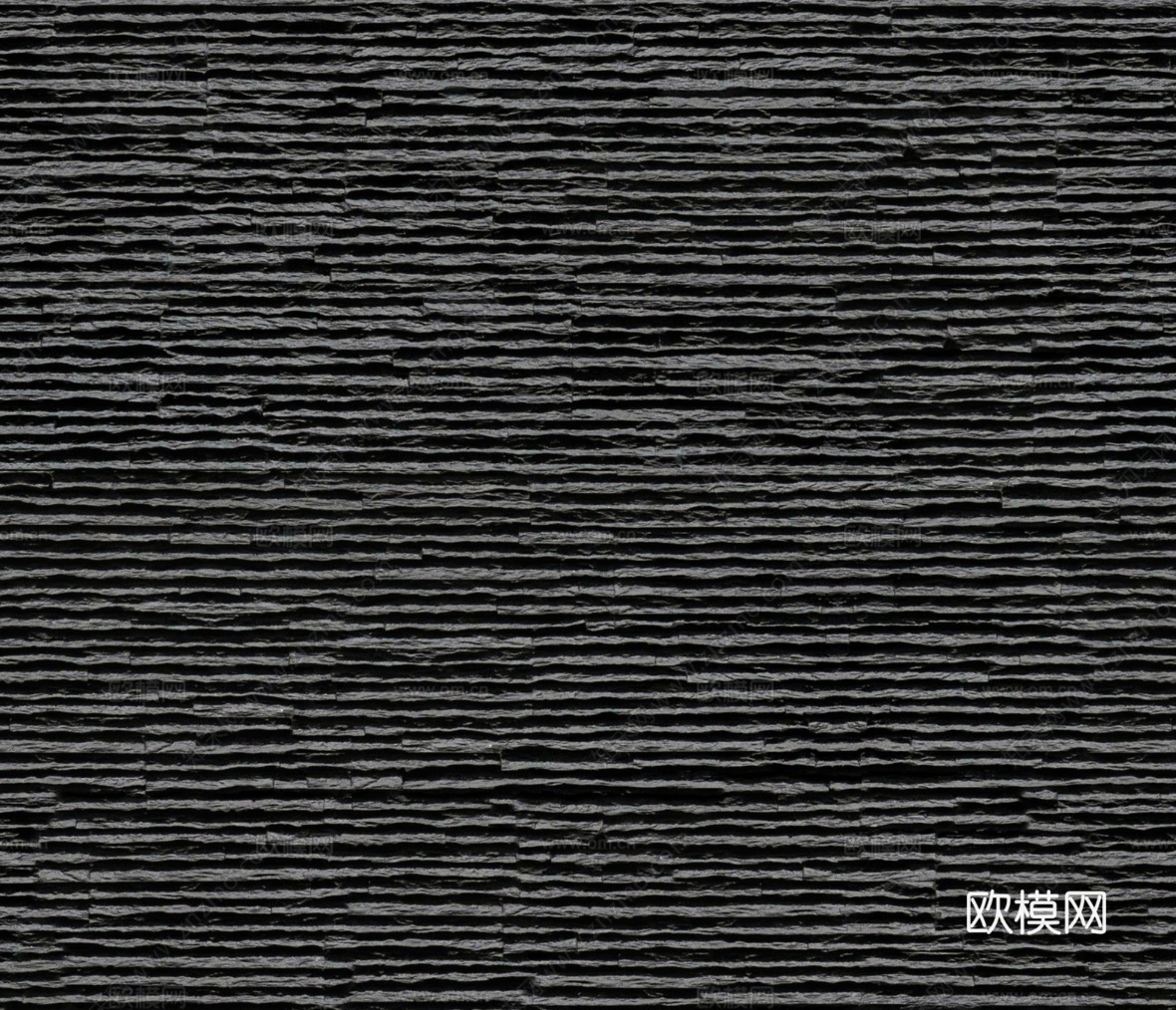 现代意式无缝黑拉槽阡陌石黑色流水石文化石