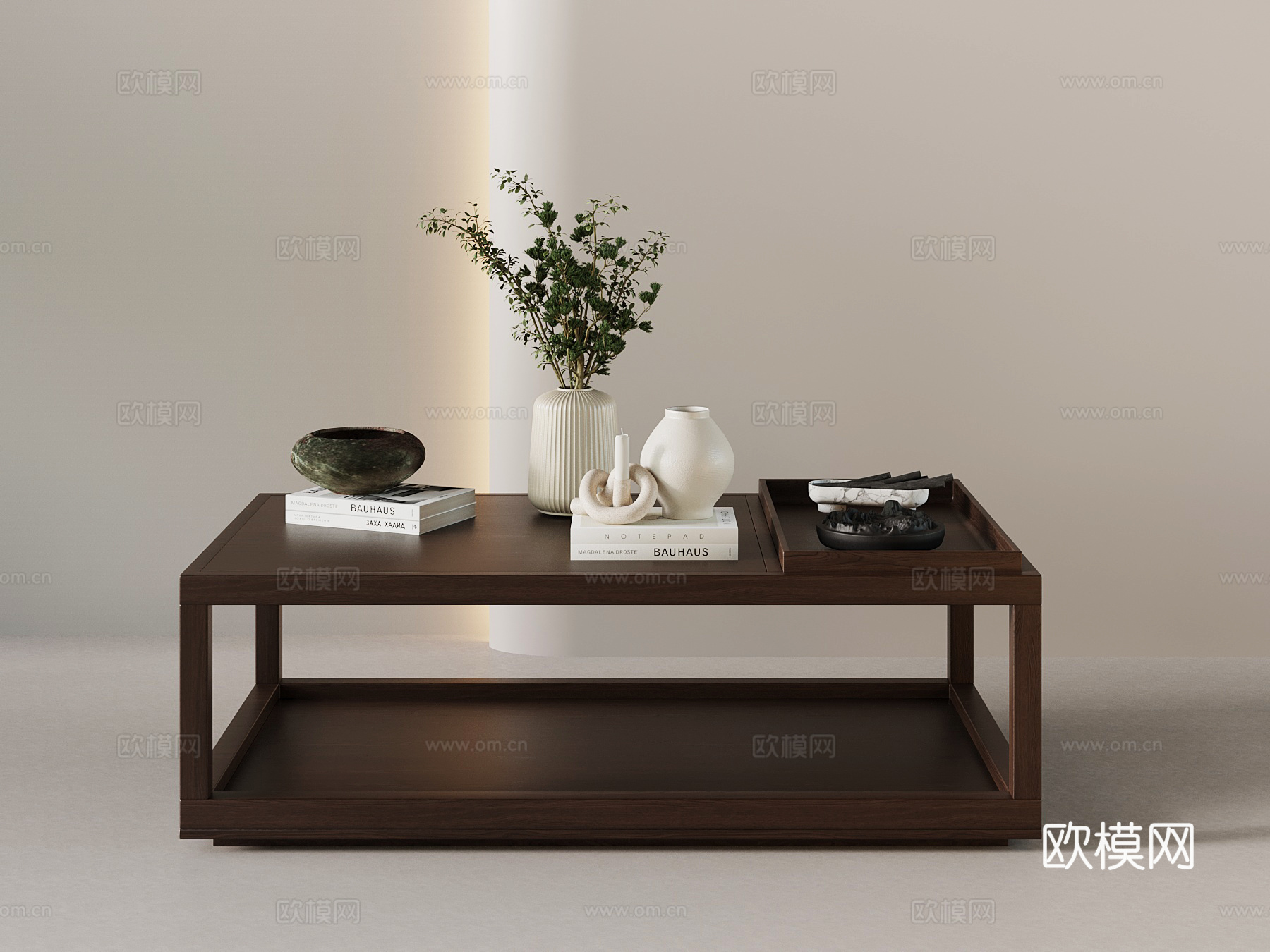 新中式茶几su模型