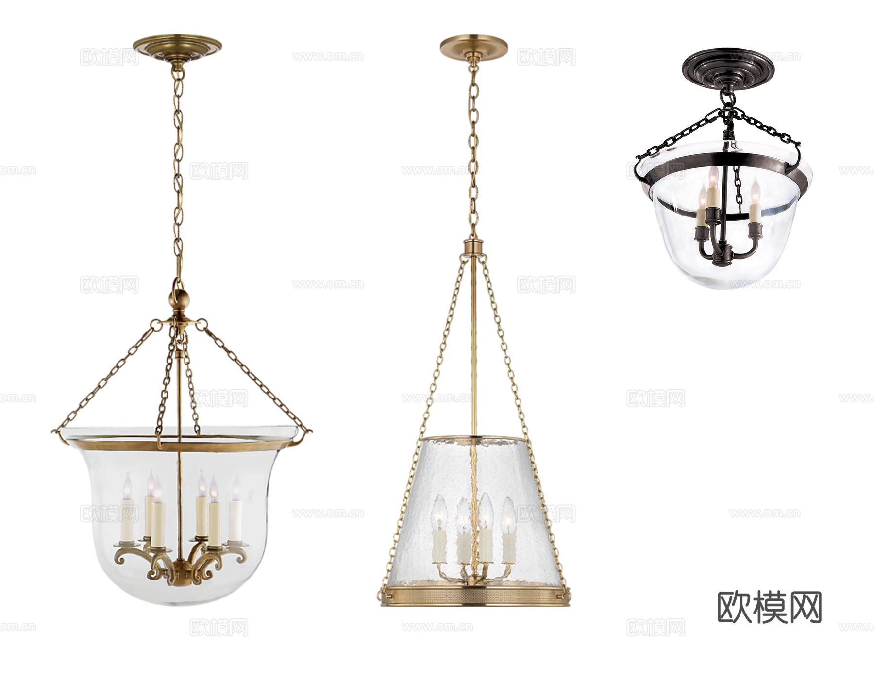 美式乡村吊灯 客厅吊灯 厨房吊灯 卧室吊灯su模型
