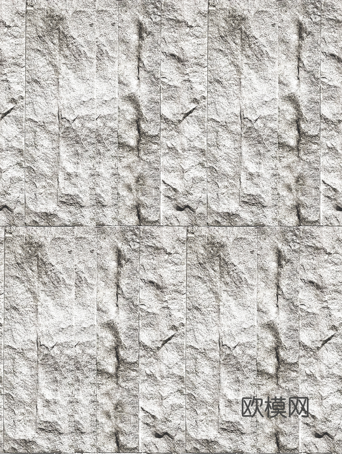 无缝浅色自然面石材文化石墙面