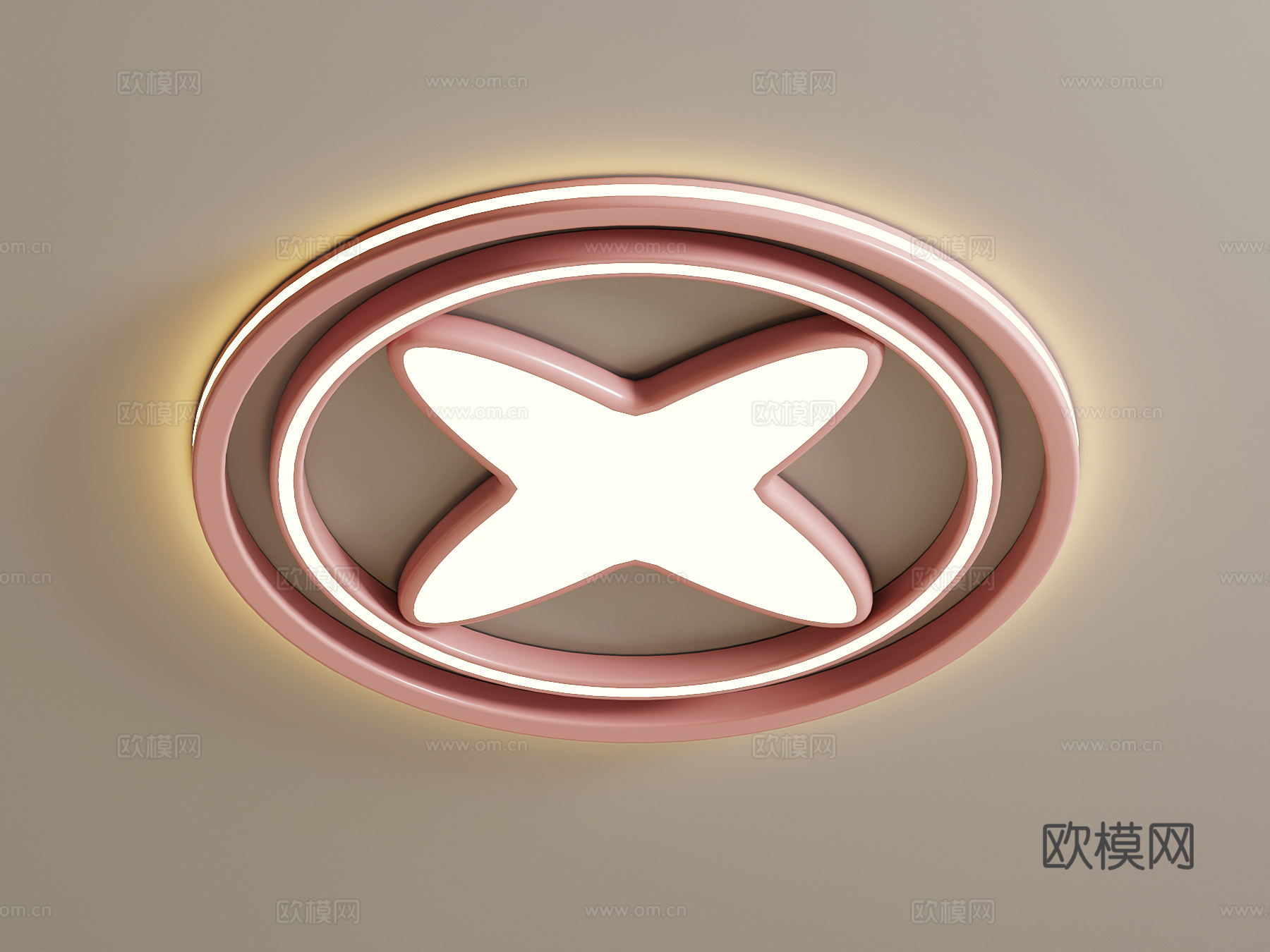 现代儿童吸顶灯su模型