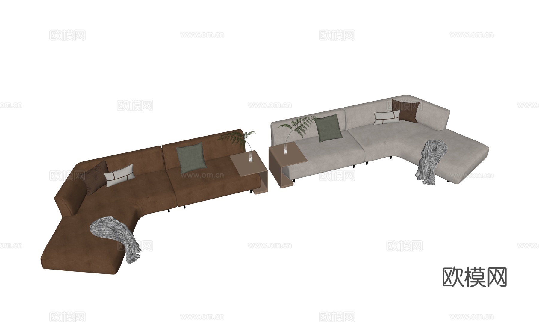 现代休闲沙发su模型