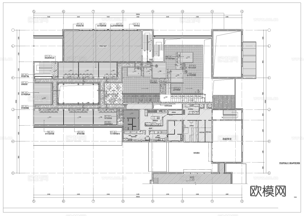 最新全套 时尚中餐厅 施工图合集cad施工图