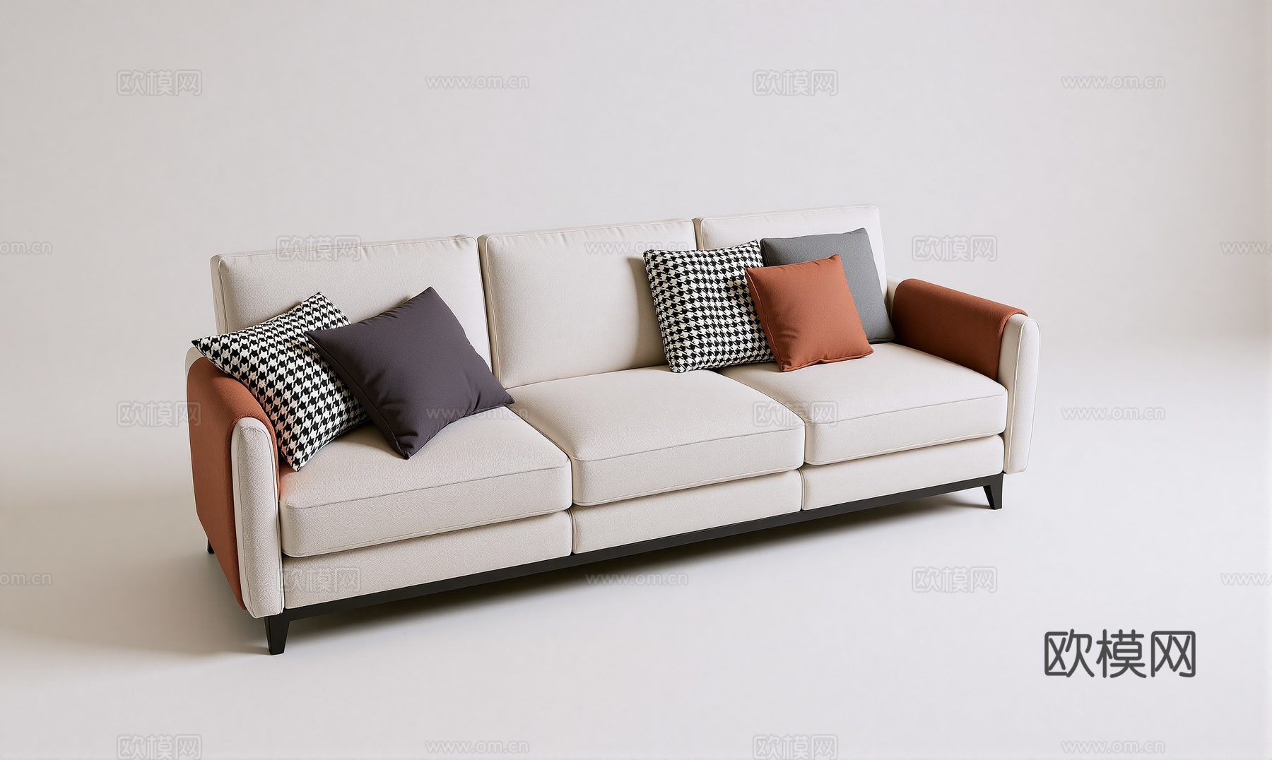 现代沙发组合su模型
