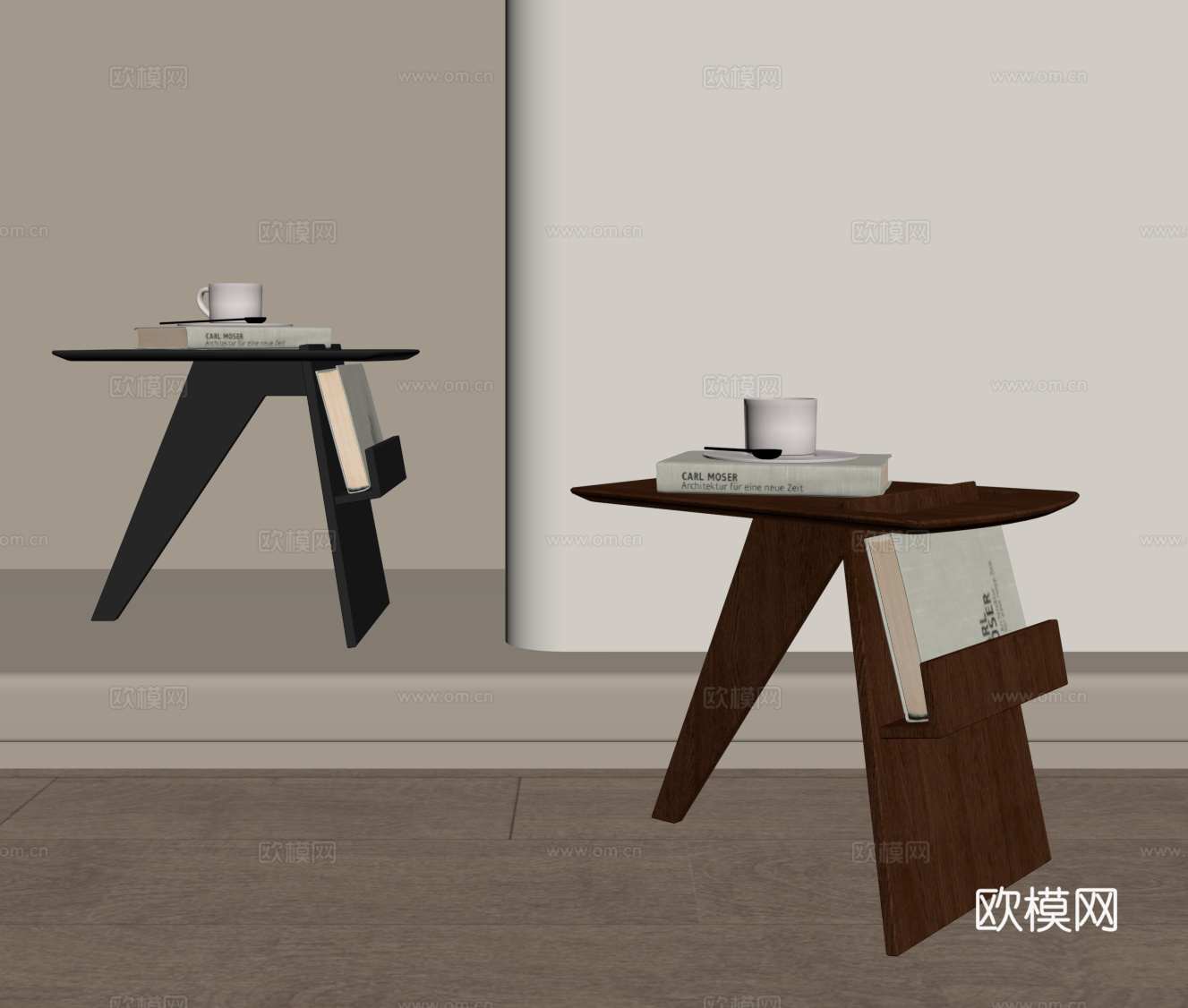 法式中古边几 现代边几su模型