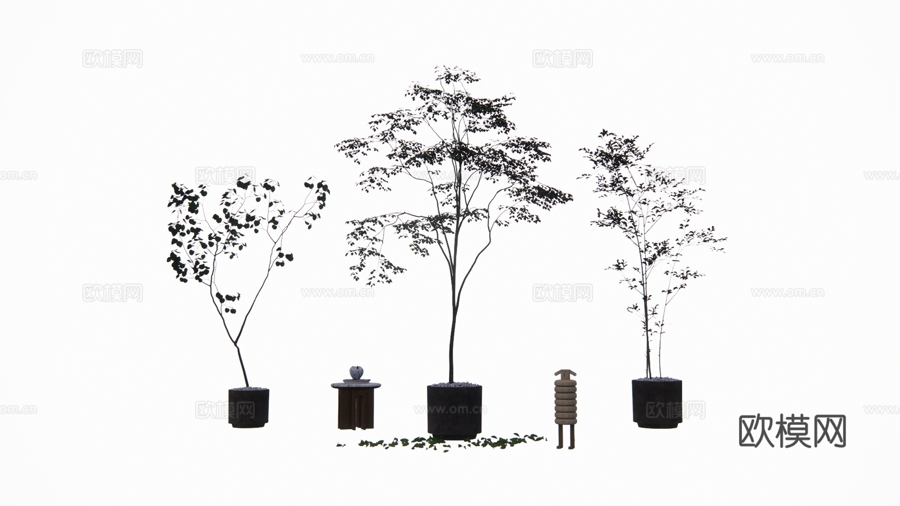 花镜 组团 景观 室外造景 室内造景 灌木 乔木su模型