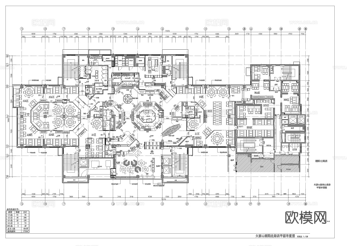 最新全套 自助餐厅 施工图合集cad施工图