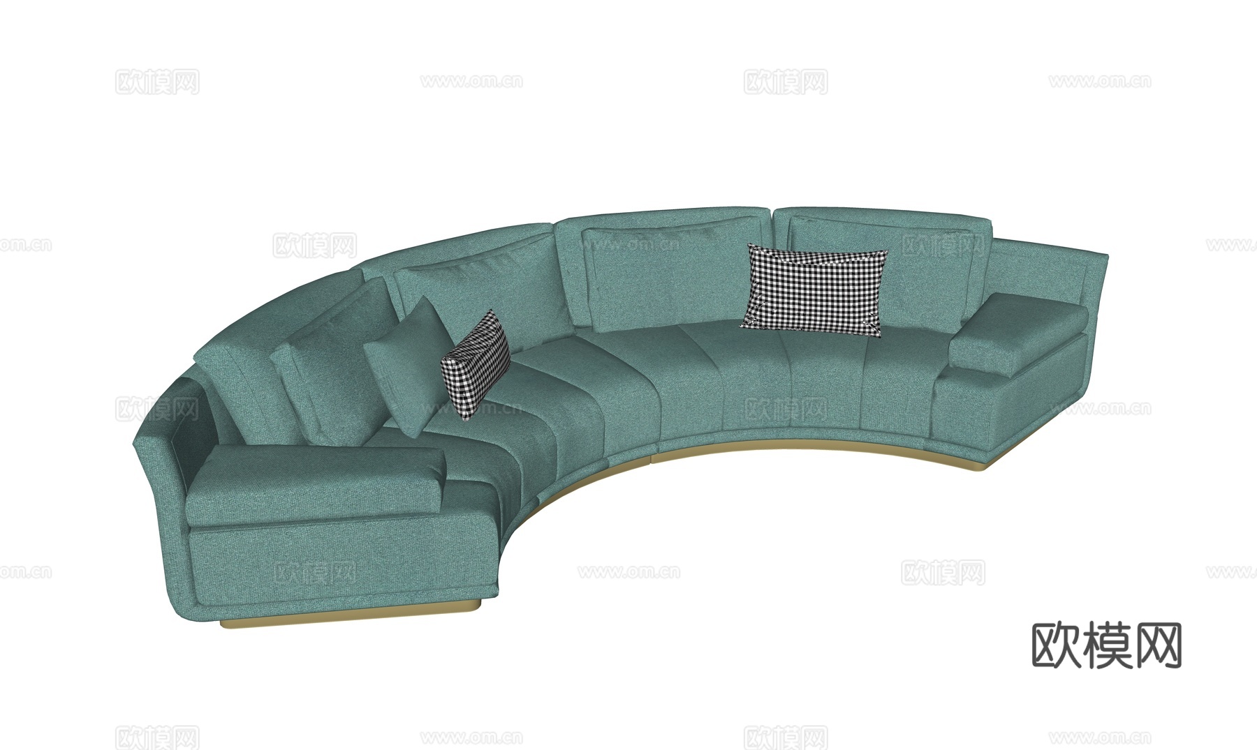现代弧形沙发组合su模型