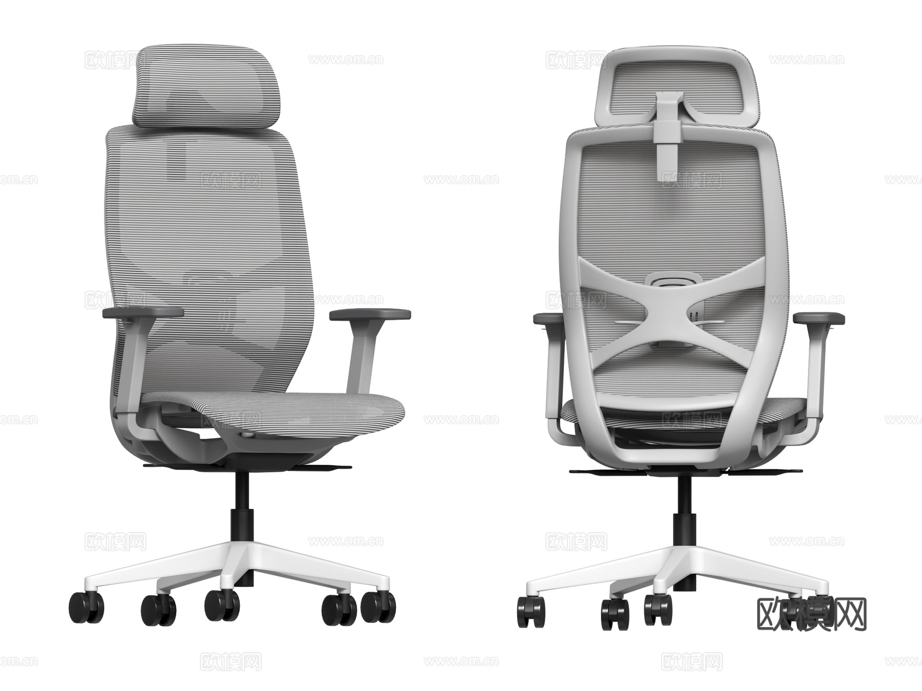 现代办公椅 转椅3d模型下载