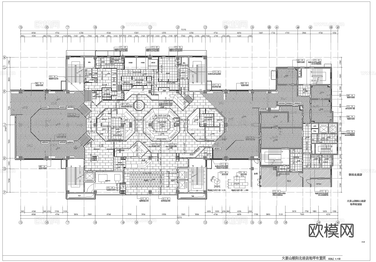 最新全套 自助餐厅 施工图合集cad施工图