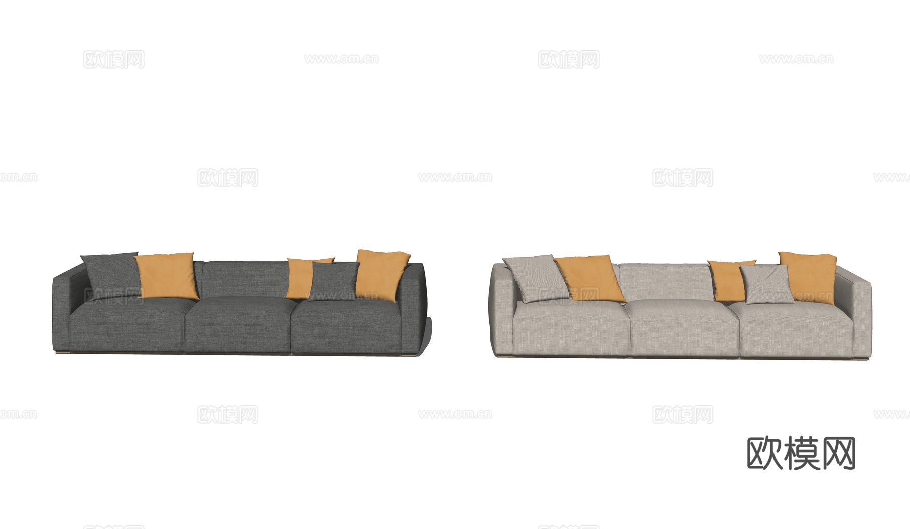 现代休闲沙发su模型