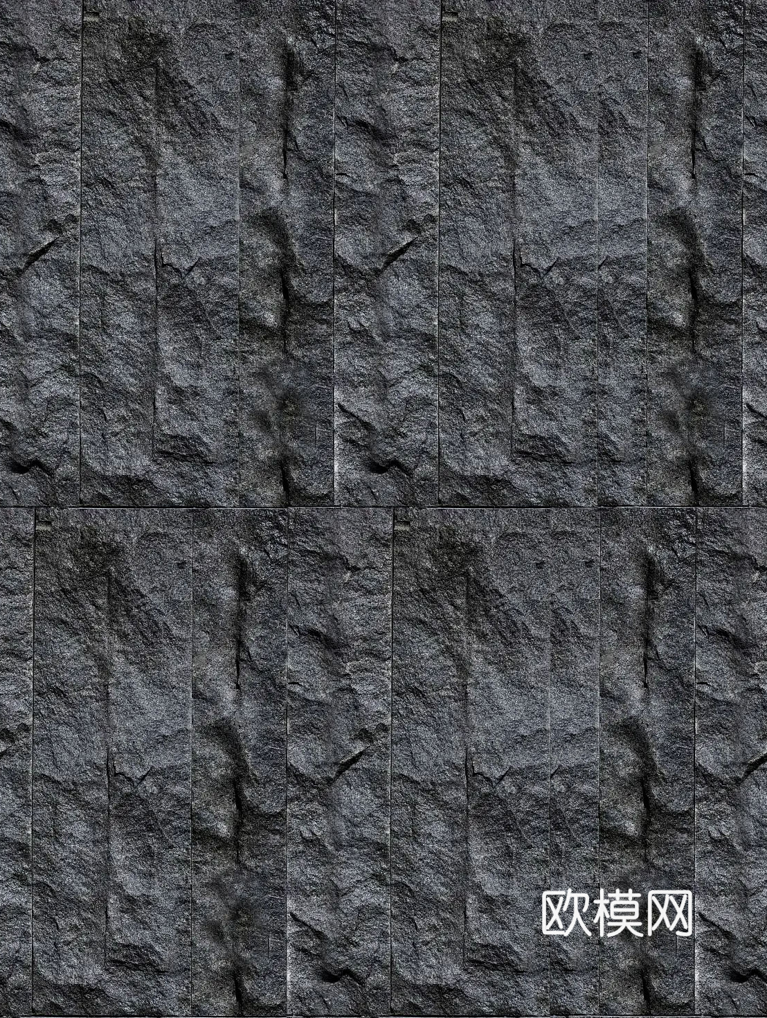 灰色无缝自然面石材凹凸文化石 蘑菇砖 文化砖 条石