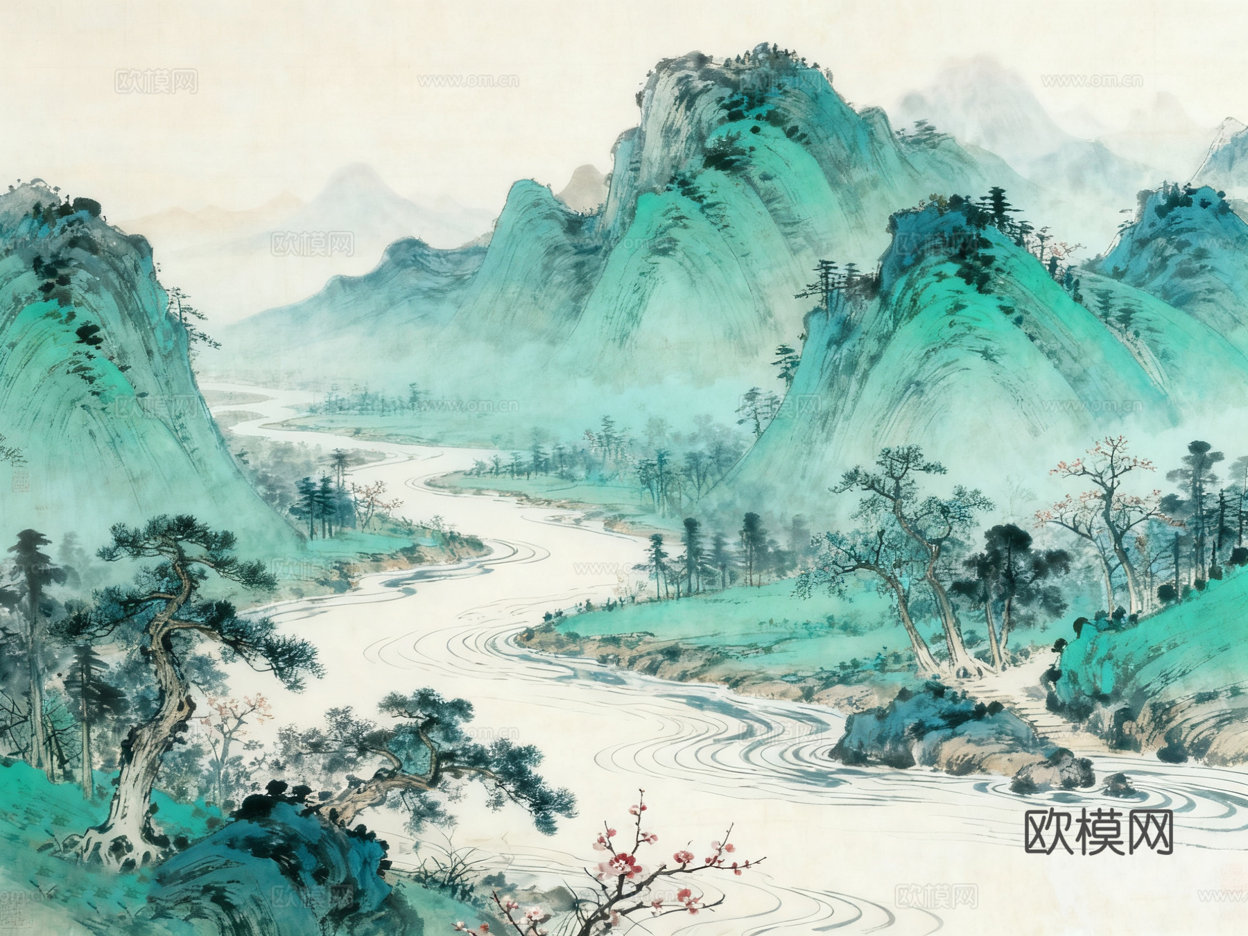 新中式山水壁纸下载