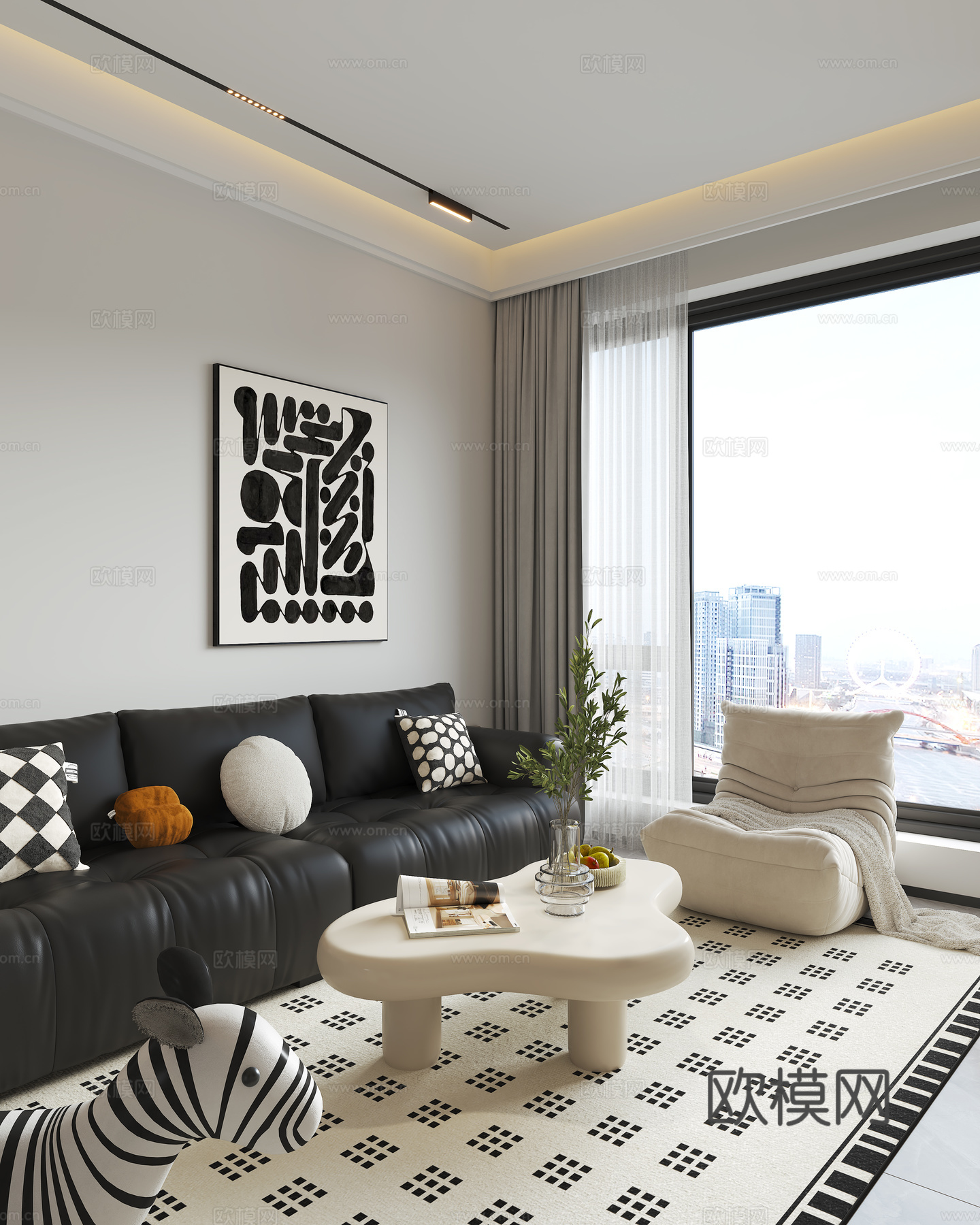 奶油客餐厅3d模型下载（渲染图6）