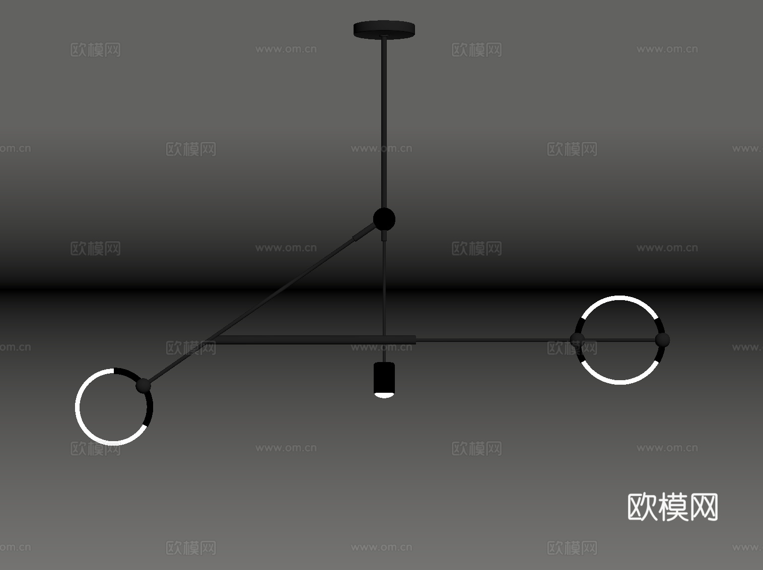 现代意式吊灯 异形吊灯 长条吊灯su模型