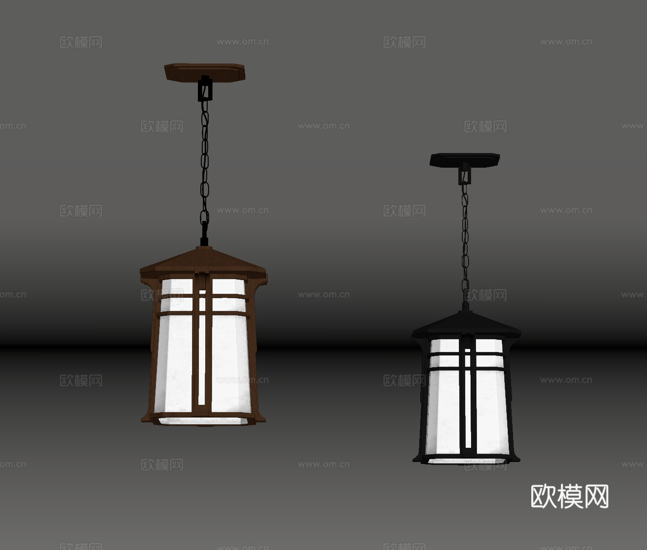 现代工业风吊灯 金属吊灯su模型