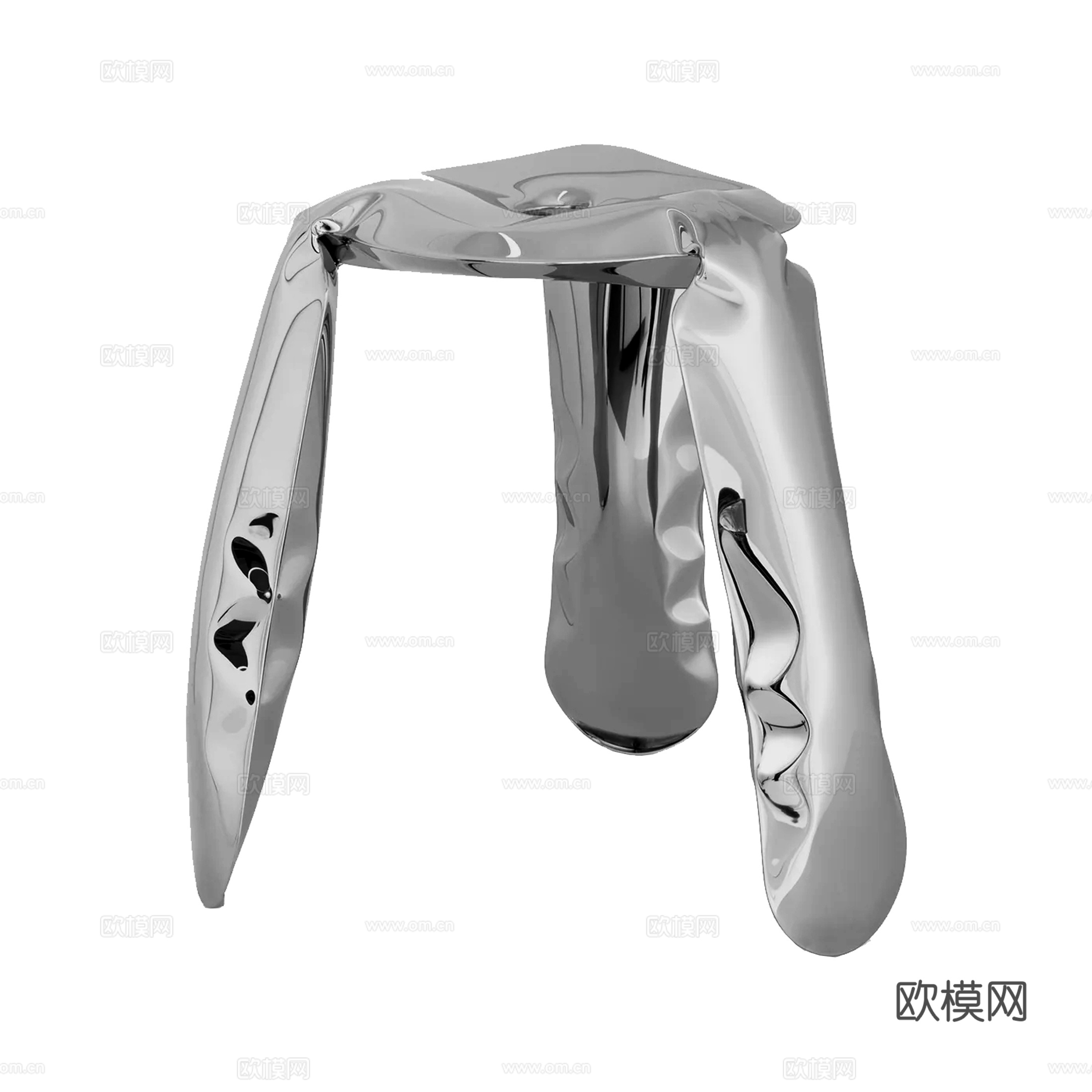 现代异形金属沙发凳 矮凳su模型