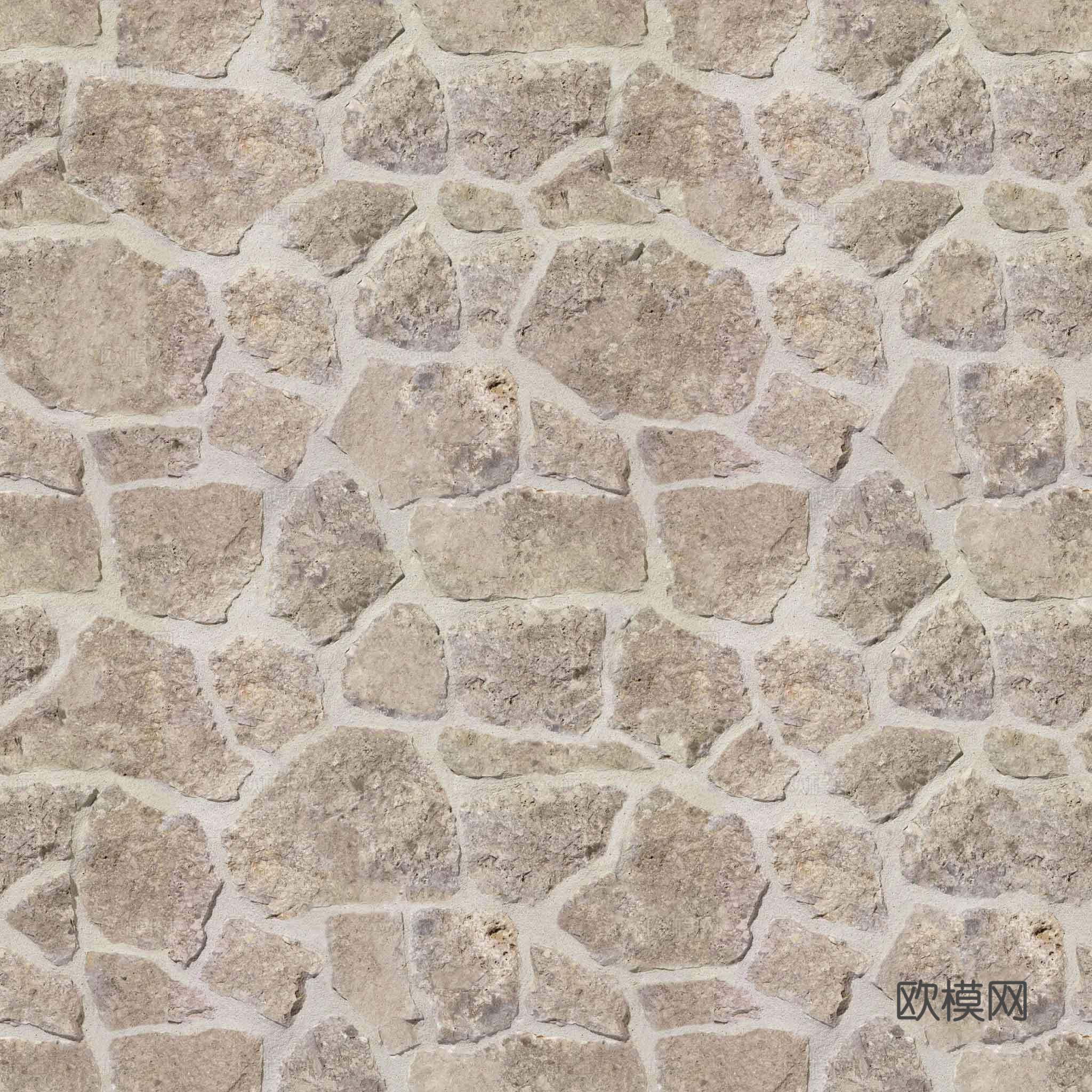 现代文化石墙面 石墙 毛石 墙砖贴图