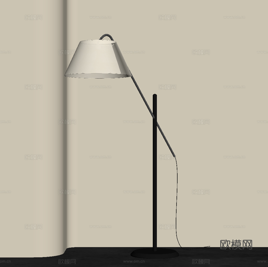 现代落地灯su模型