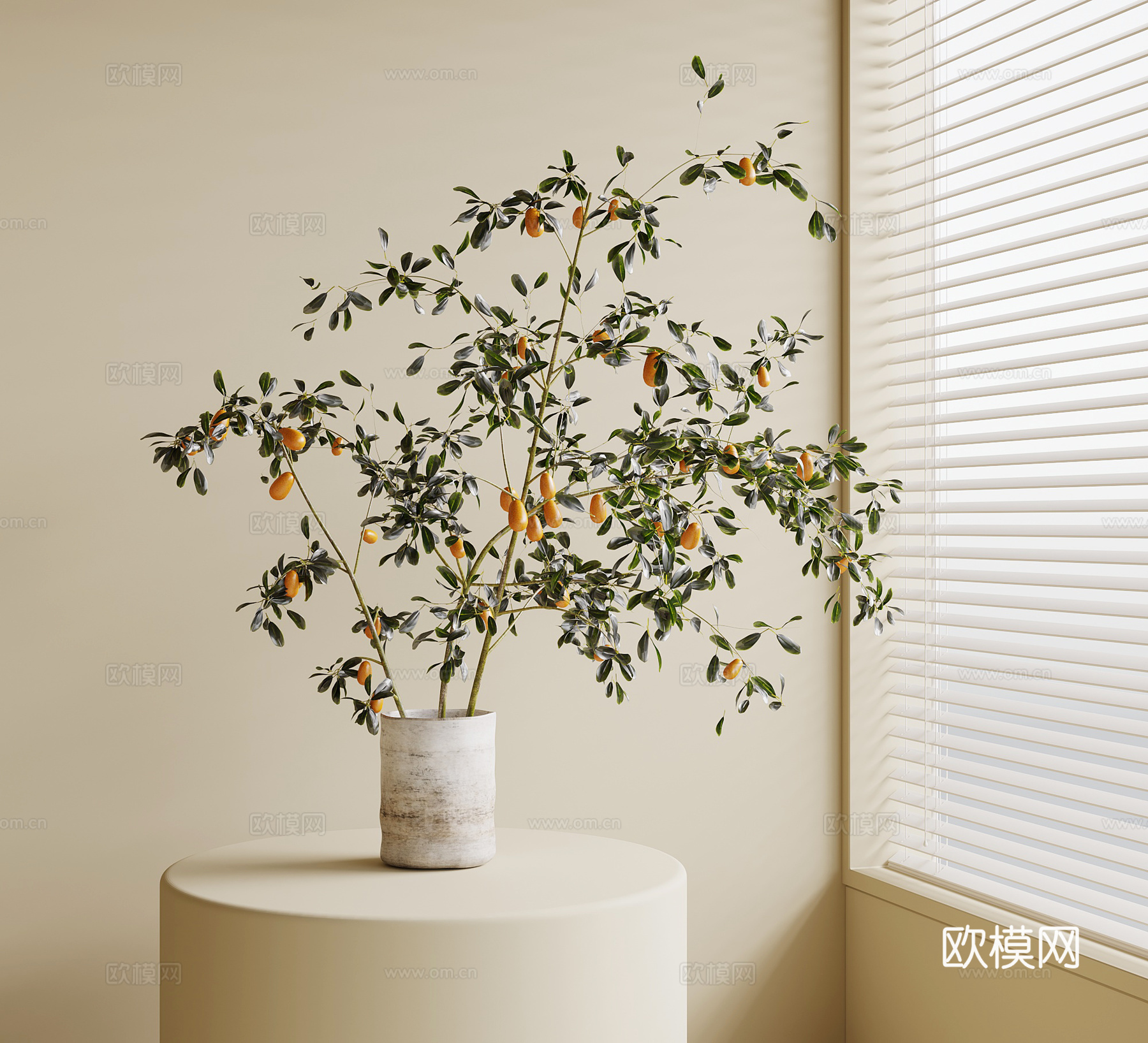 现代绿植 花瓶 花艺摆件su模型