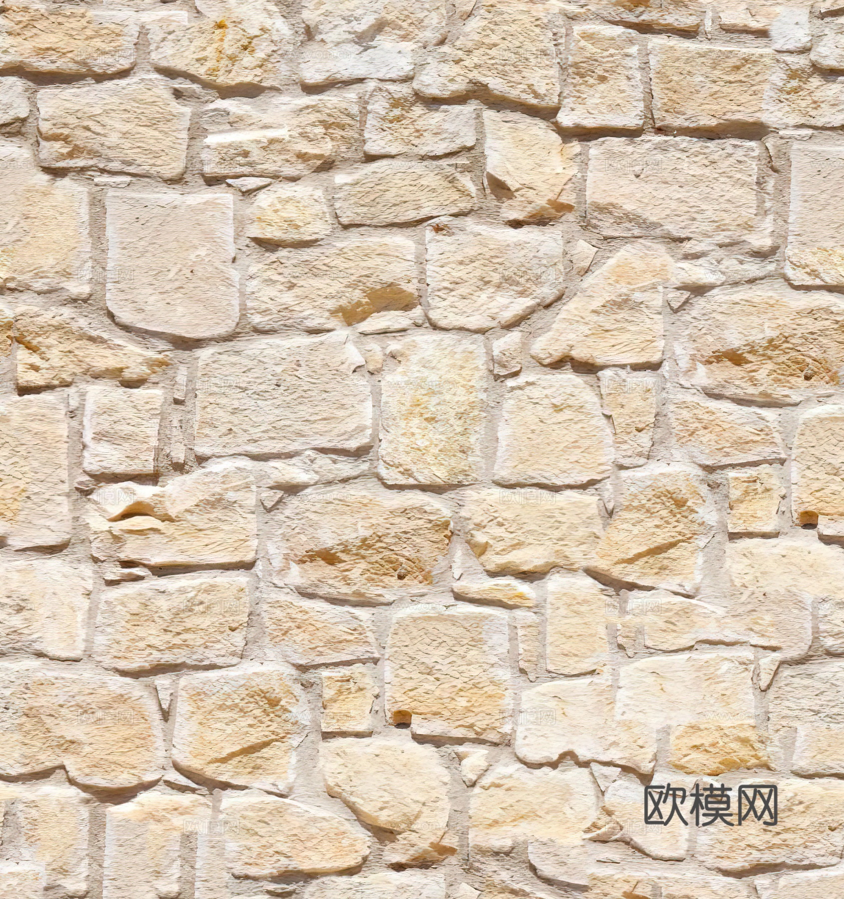 复古侘寂石墙 文化墙砖贴图