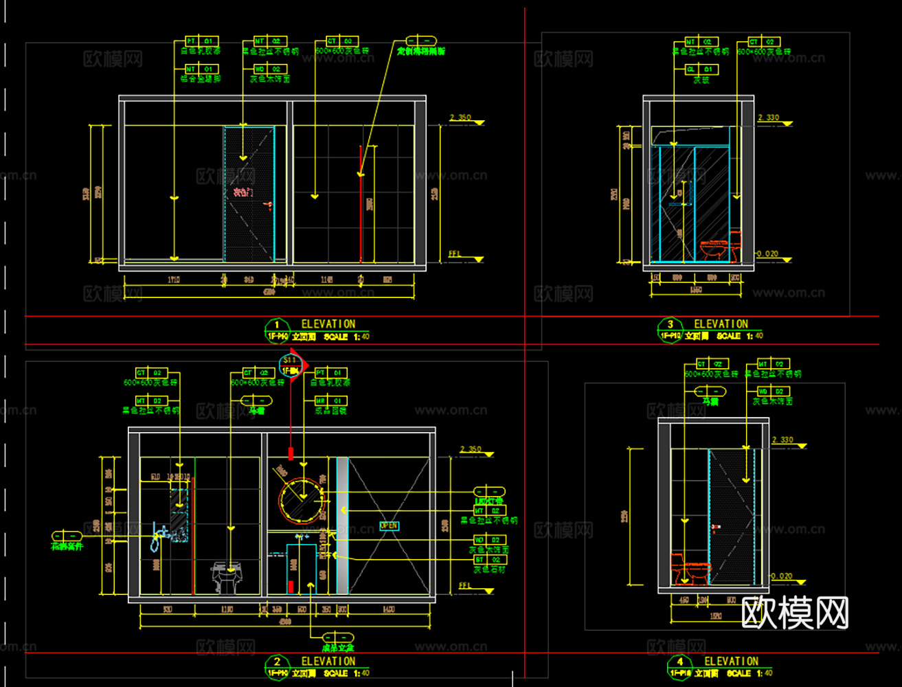 10套大宅大平层洋房豪宅样板间CAD施工图及效果图cad施工图