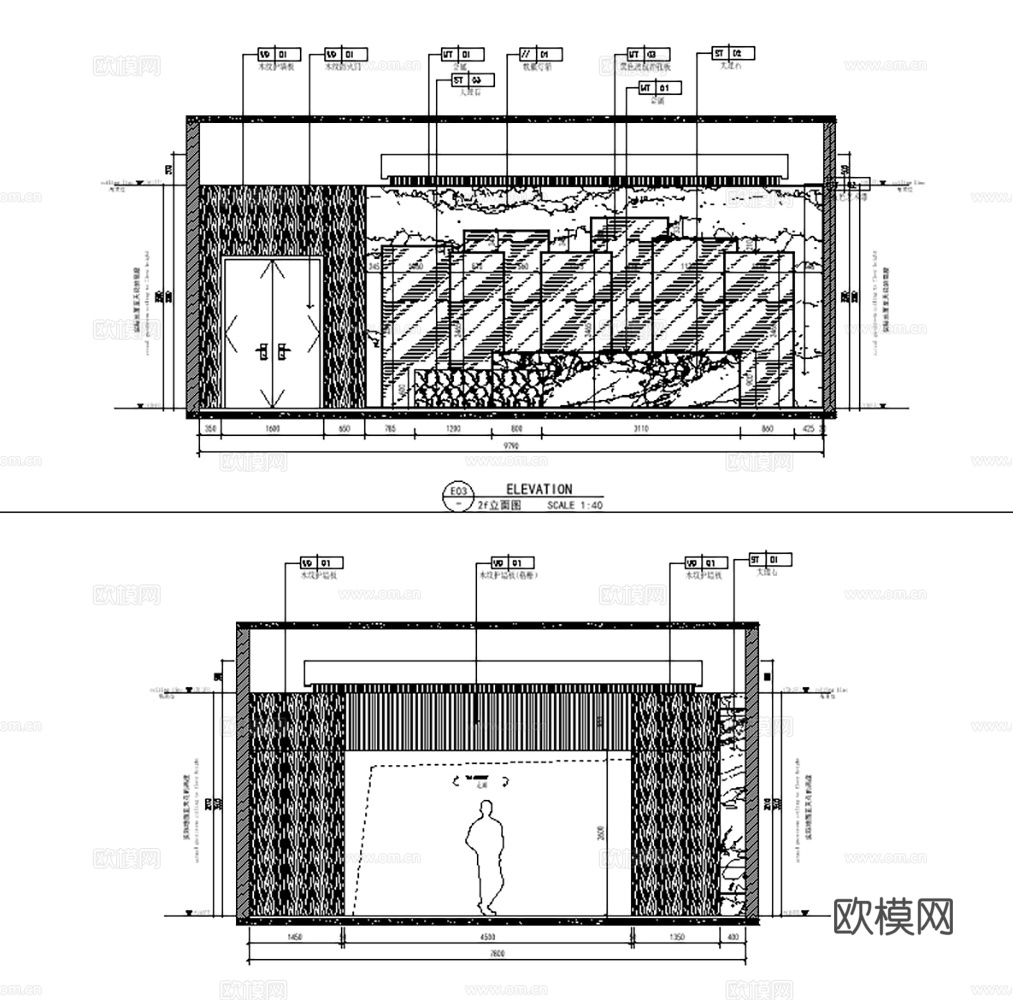 10套足浴会馆按摩店CAD图纸+效果图最新整理cad施工图