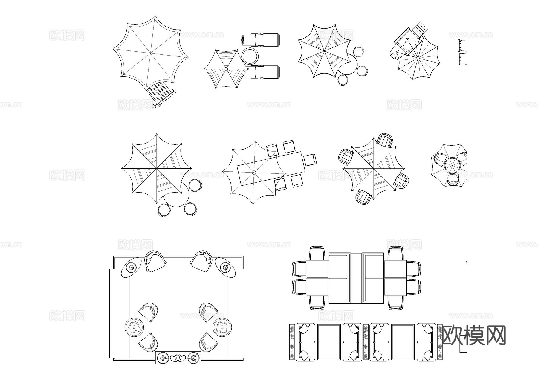 户外露营景观小品cad图块cad施工图