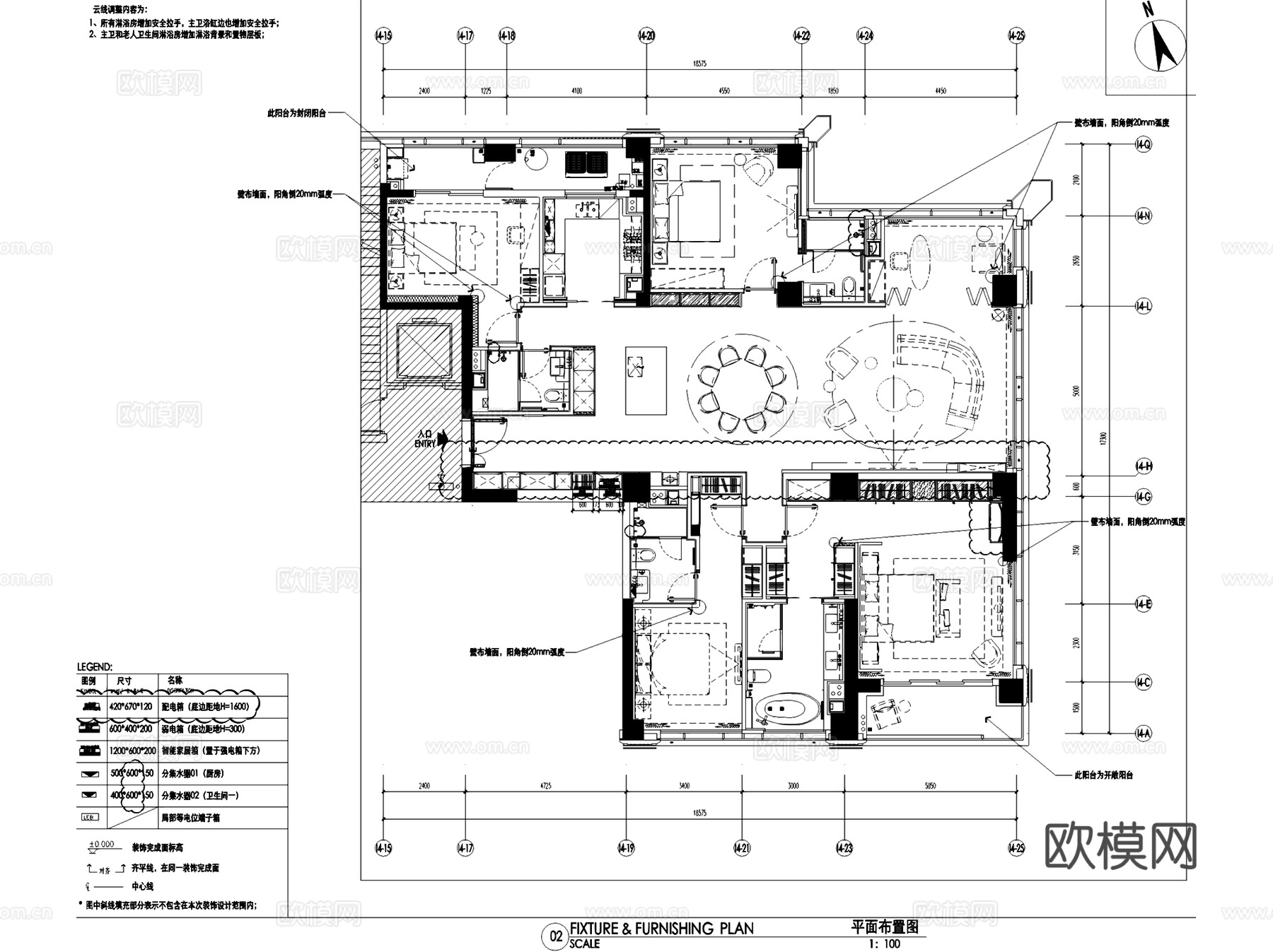 上海绿地小东门街坊283户型样板房室内家装CAD施工图整套cad施工图