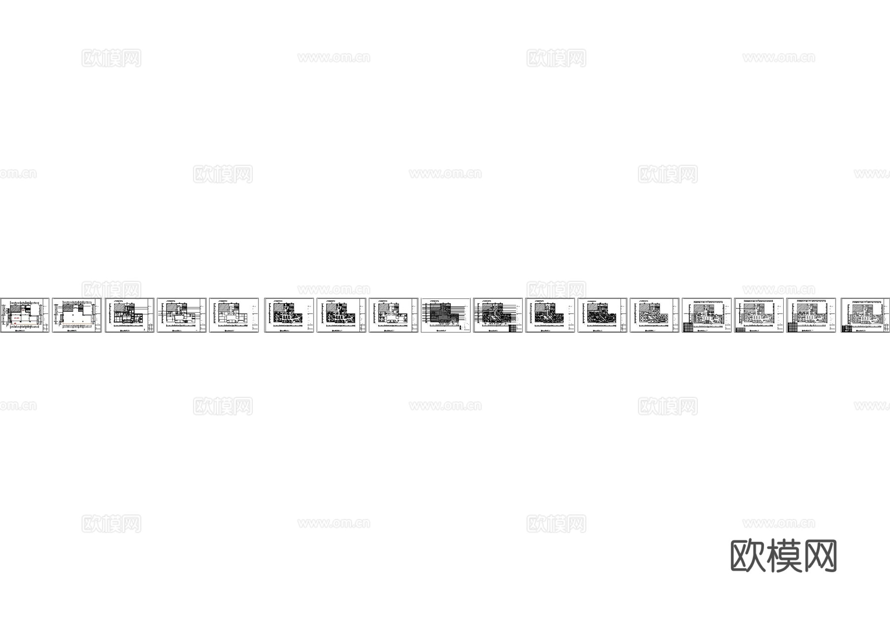 综合牙科口腔医院平面施工图cad施工图