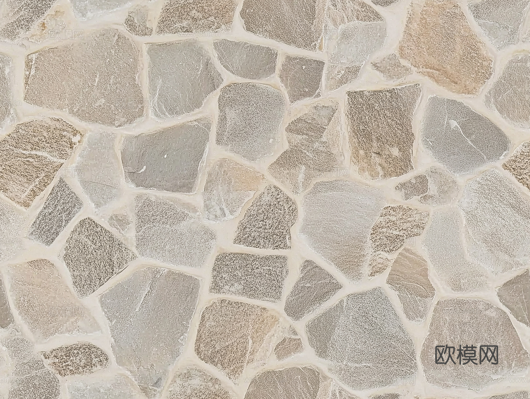 现代文化石墙面 石墙 毛石 墙砖贴图