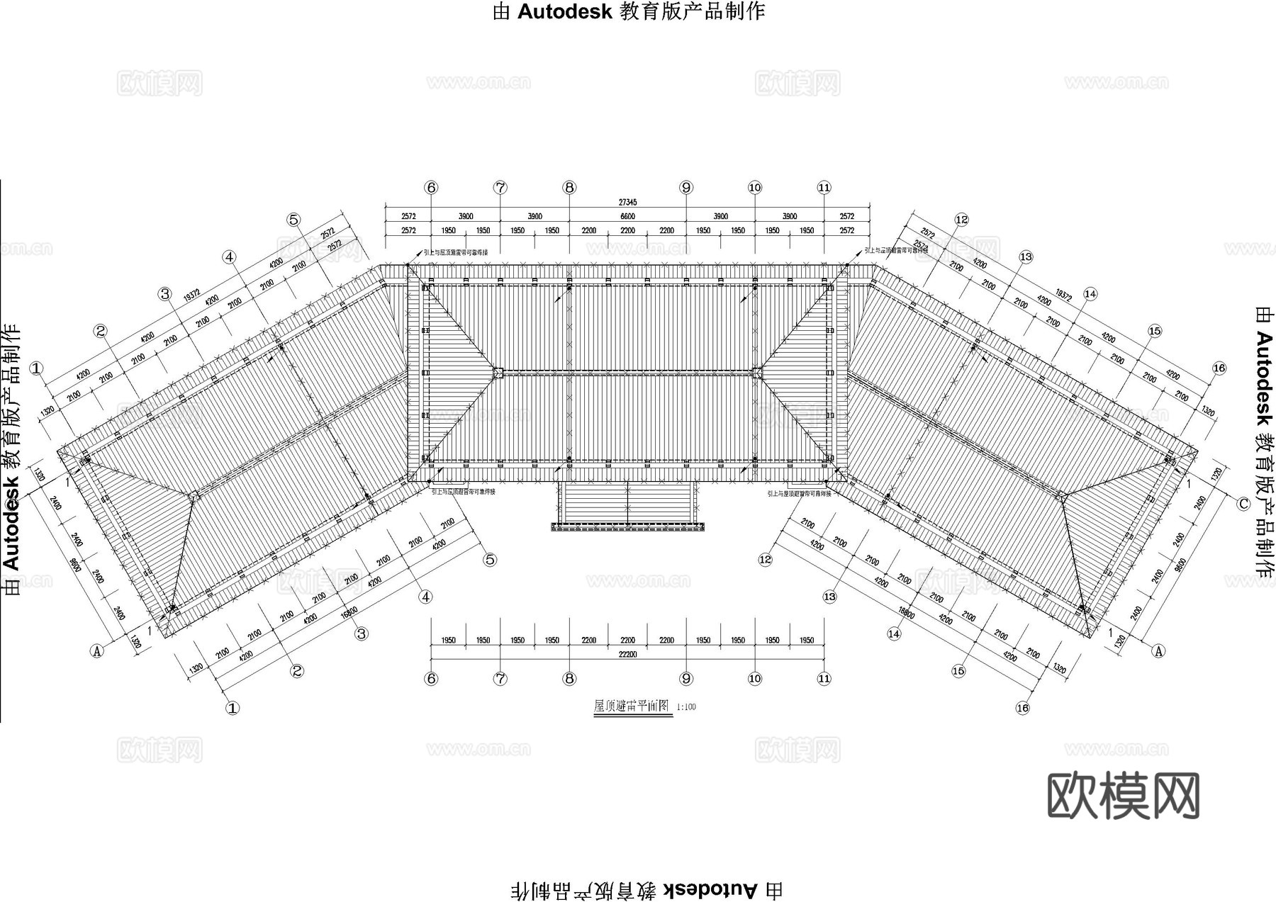 党群服务中心电气施工图cad施工图