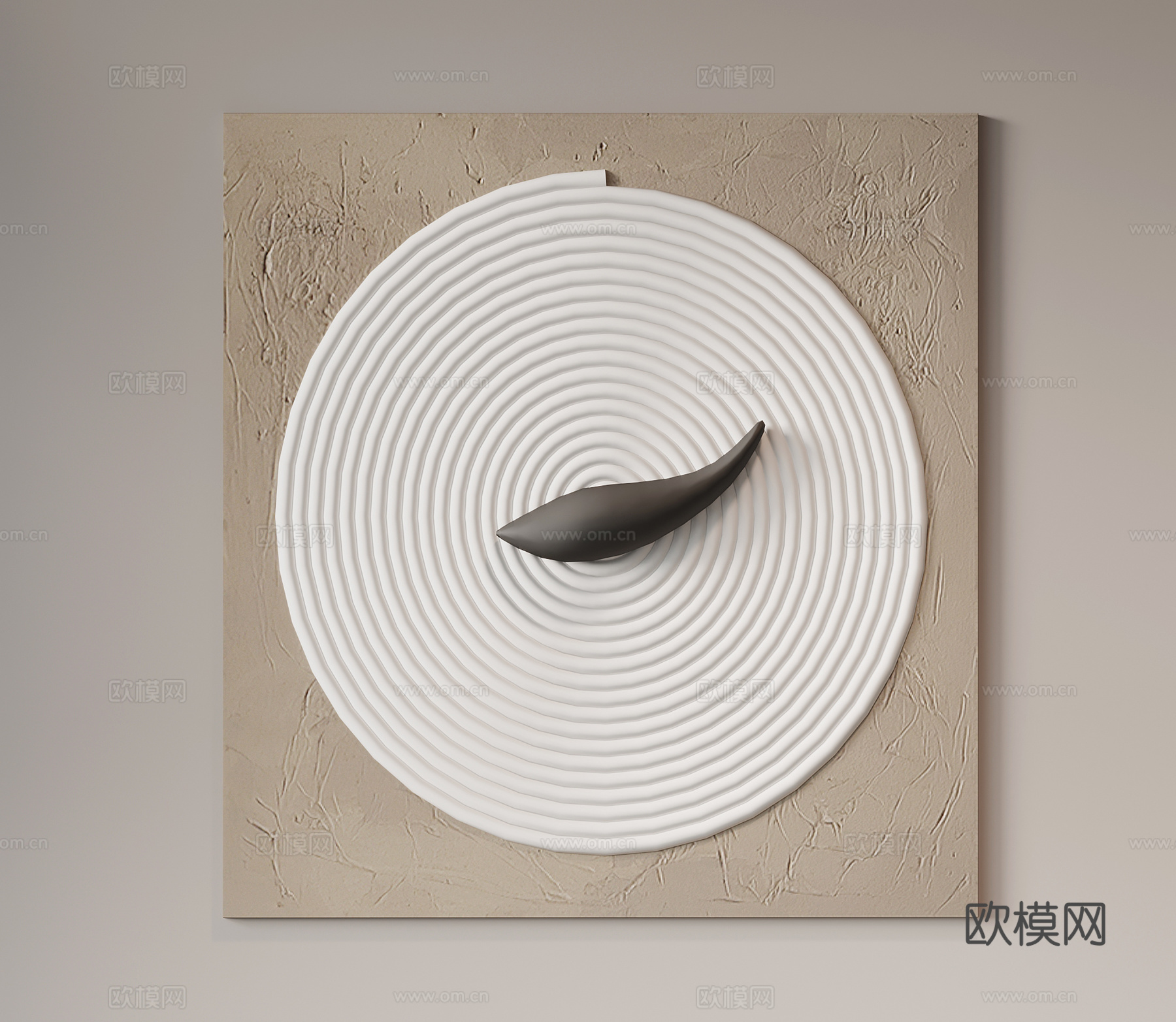 侘寂风挂画 装饰画 墙饰挂件su模型