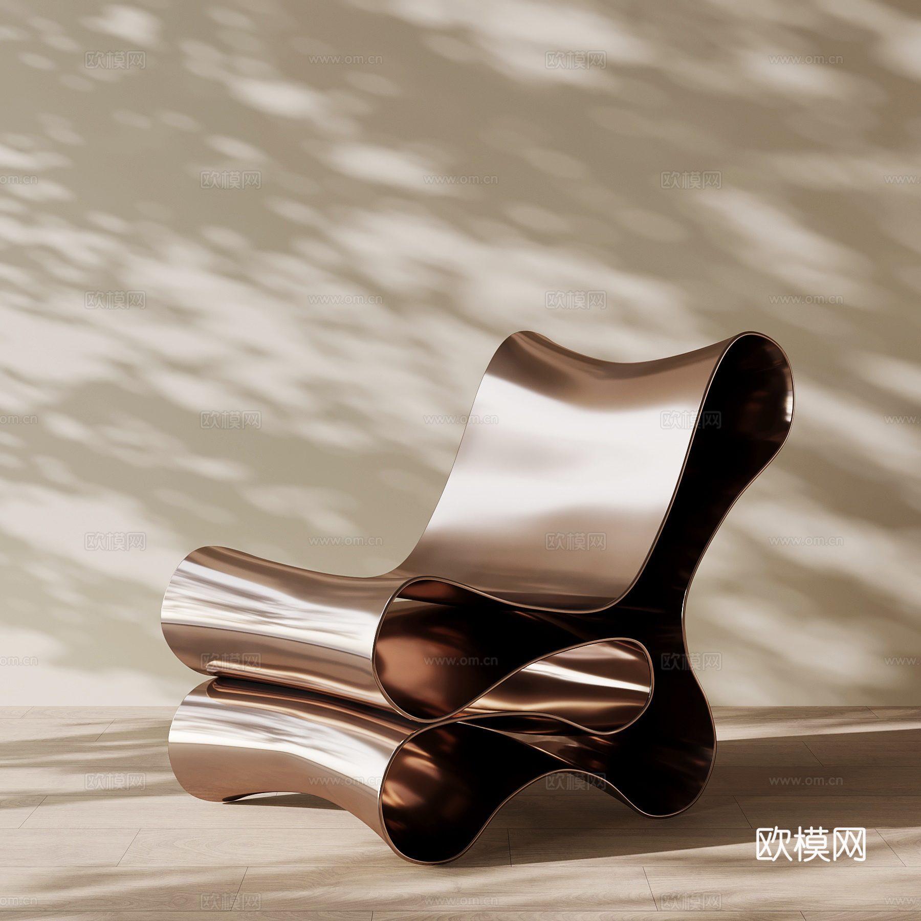 现代意式躺椅 金属躺椅su模型