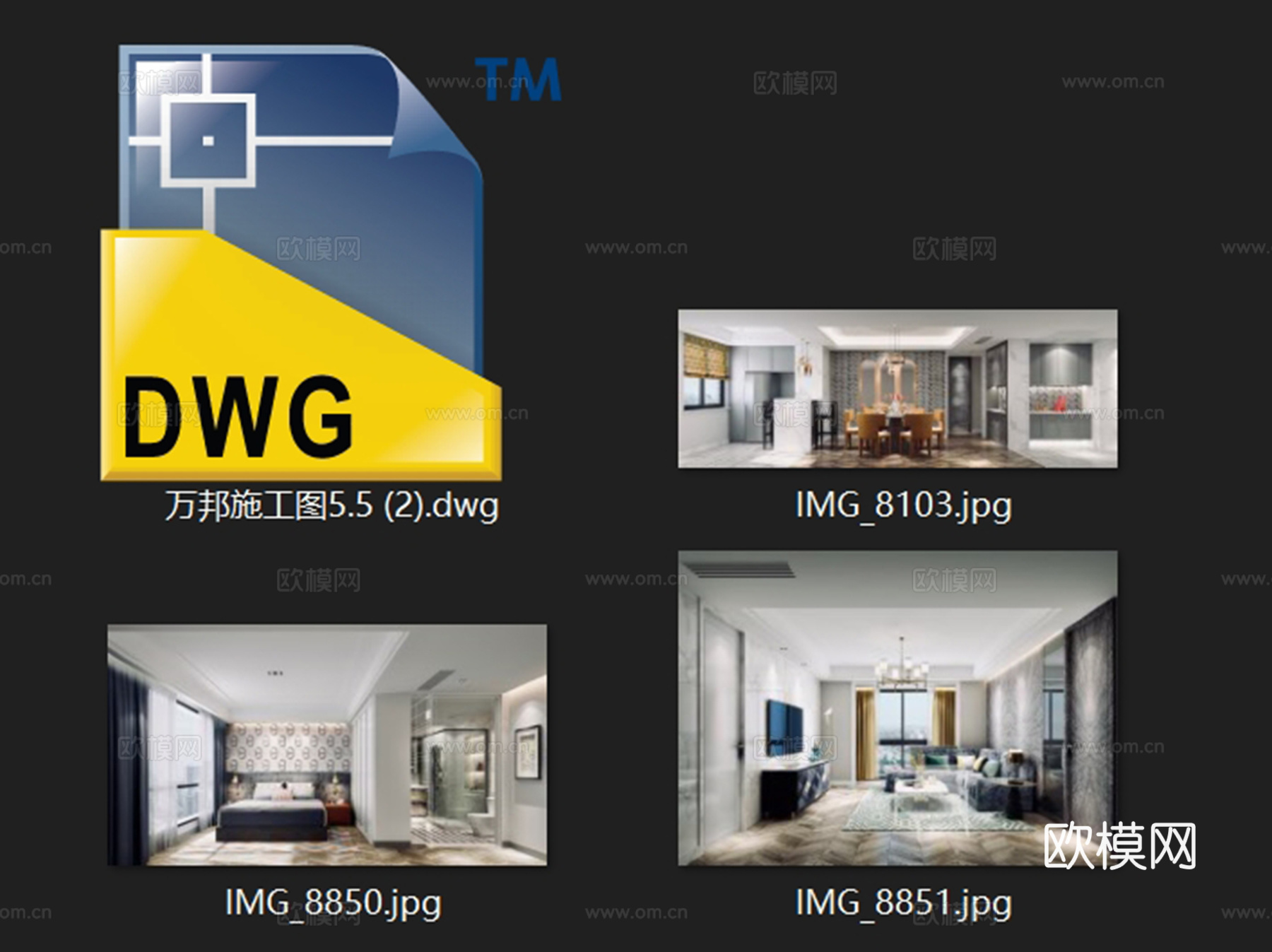 万邦国际138㎡平层样板间室内家装CAD施工图整套cad施工图